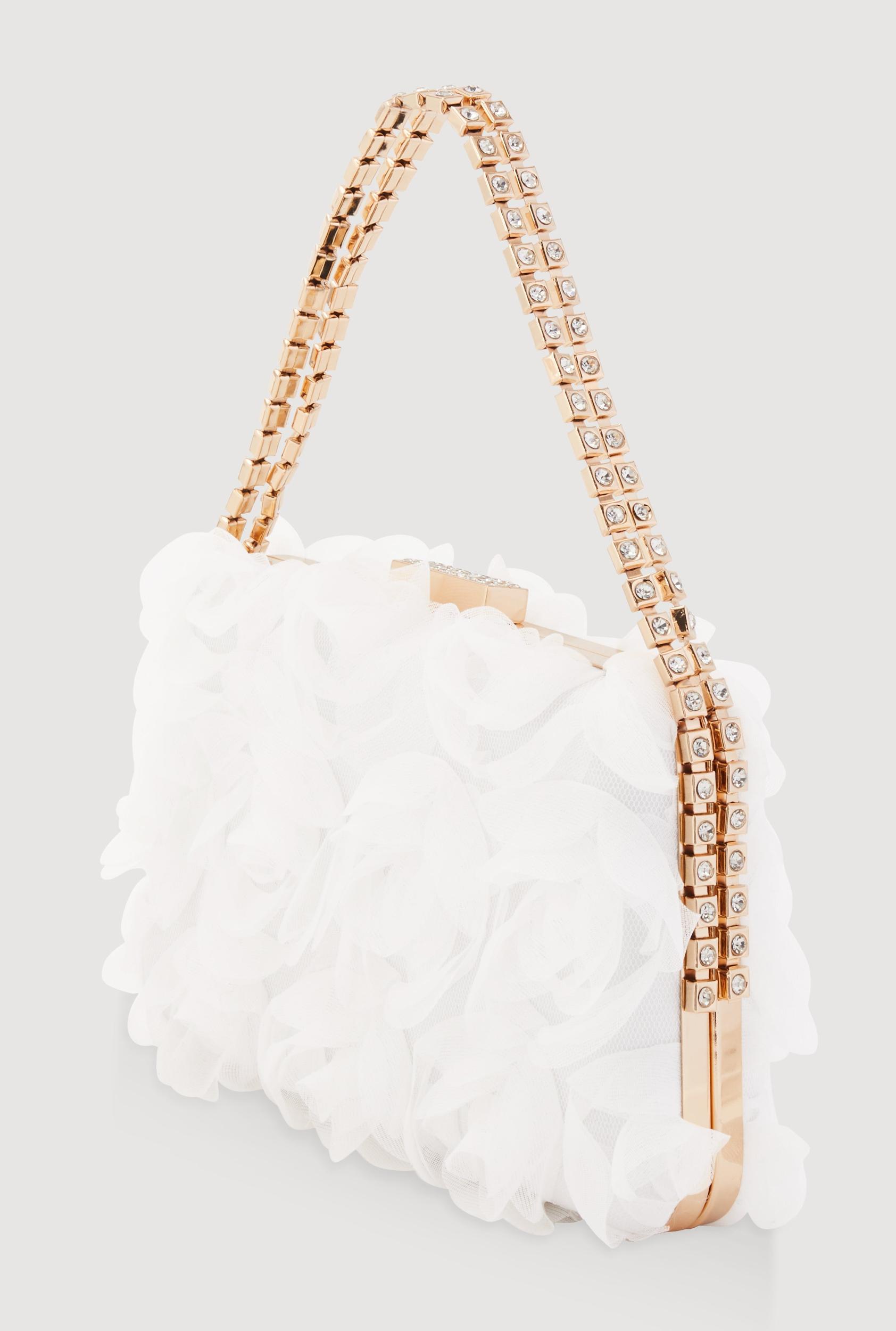 Tulle Rose Convertible Crossbody Handbag Unisex Product Image