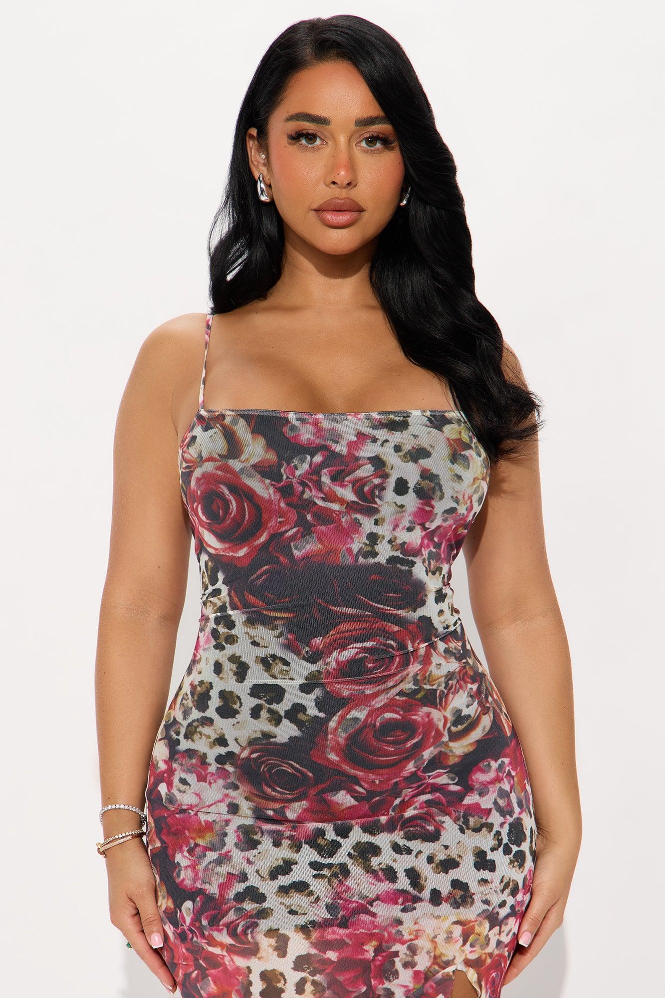 Picking Petals Mesh Maxi Dress - Ivory/combo Product Image