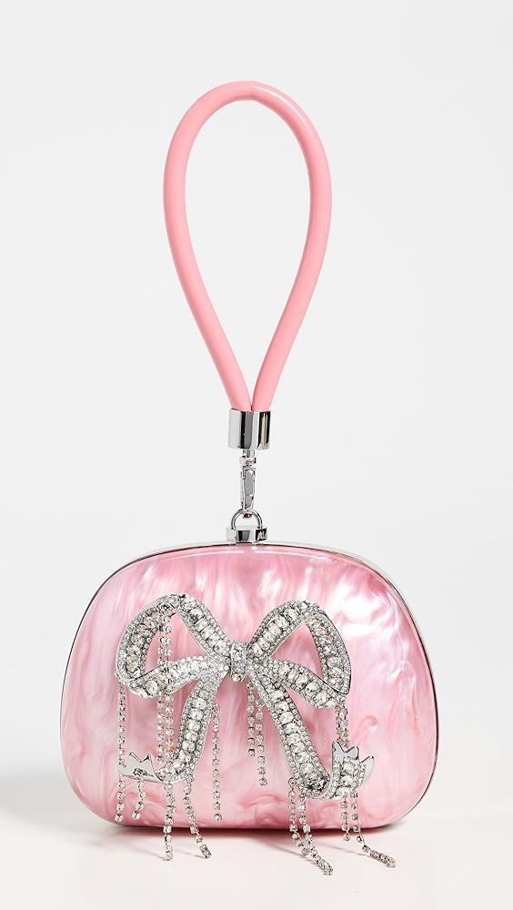 Self Portrait Pink Pearl Top Handle Clutch Bag | Shopbop Product Image