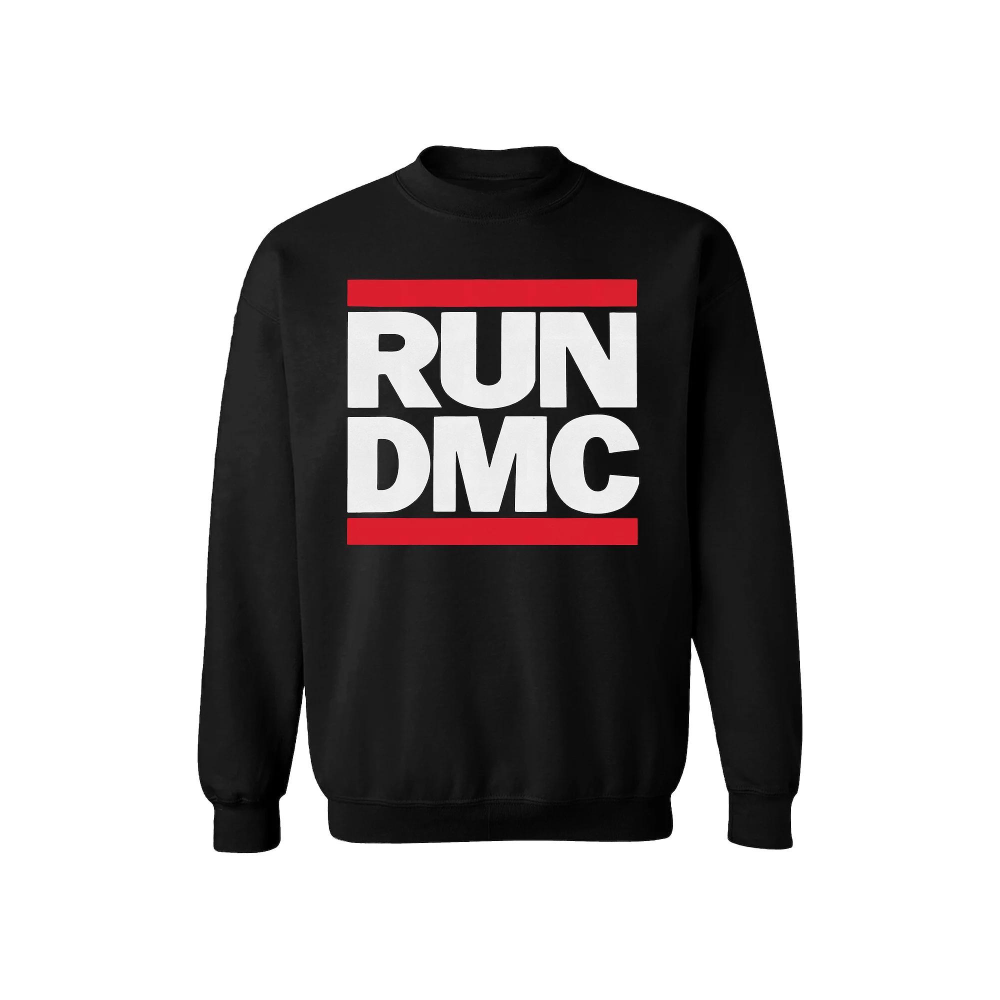 Men's Run DMC Logo Sweatshirt, Size: Large, Black Product Image