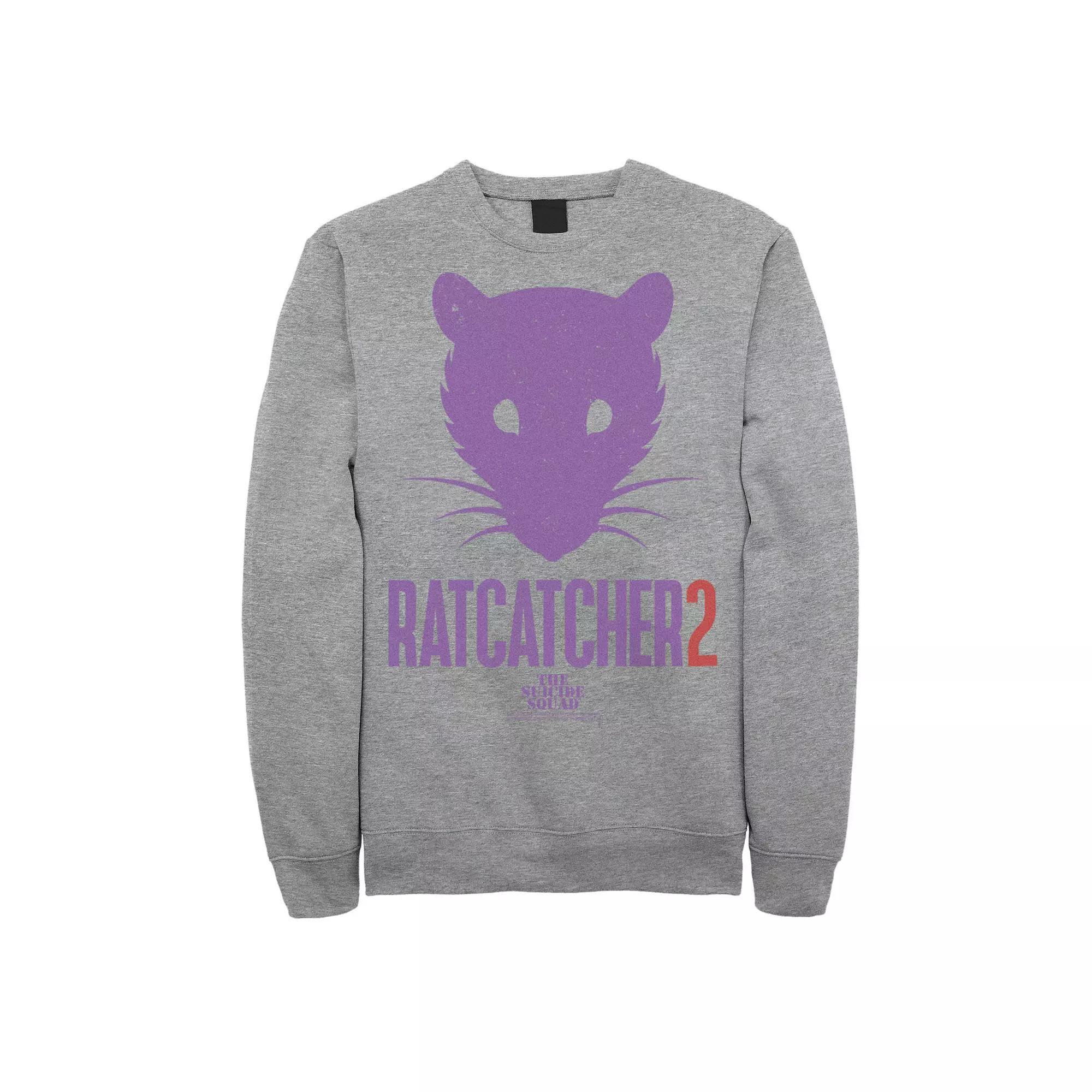Men's The Suicide Squad Ratcatcher 2 Logo Sweatshirt, Size: XXL, Athletic Grey Product Image