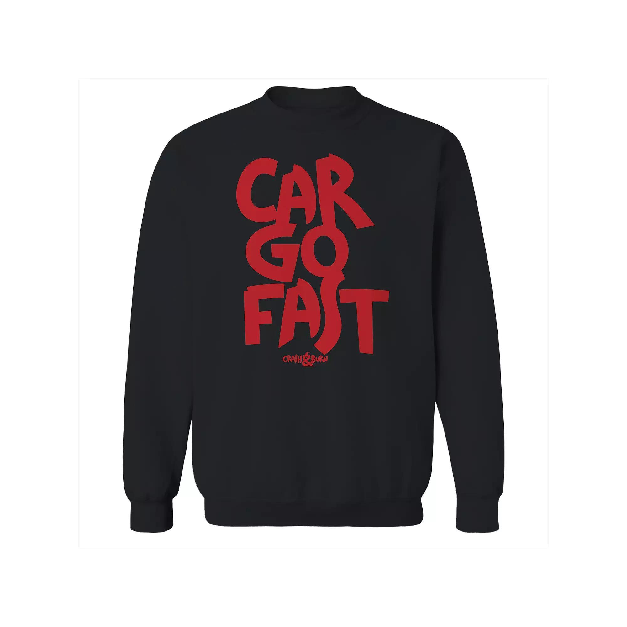 Men's COLAB89 Car Go Fast Red Graphic Sweatshirt, Size: Small, Black Product Image