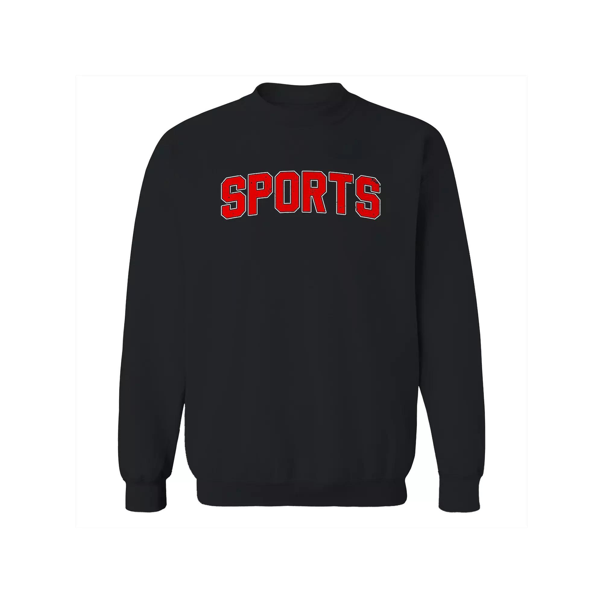 Men's Curb Your Enthusiasm Logo Curb Your Enthusiasm Graphic Fleece Crew Sweatshirt, Size: Small, Black Product Image