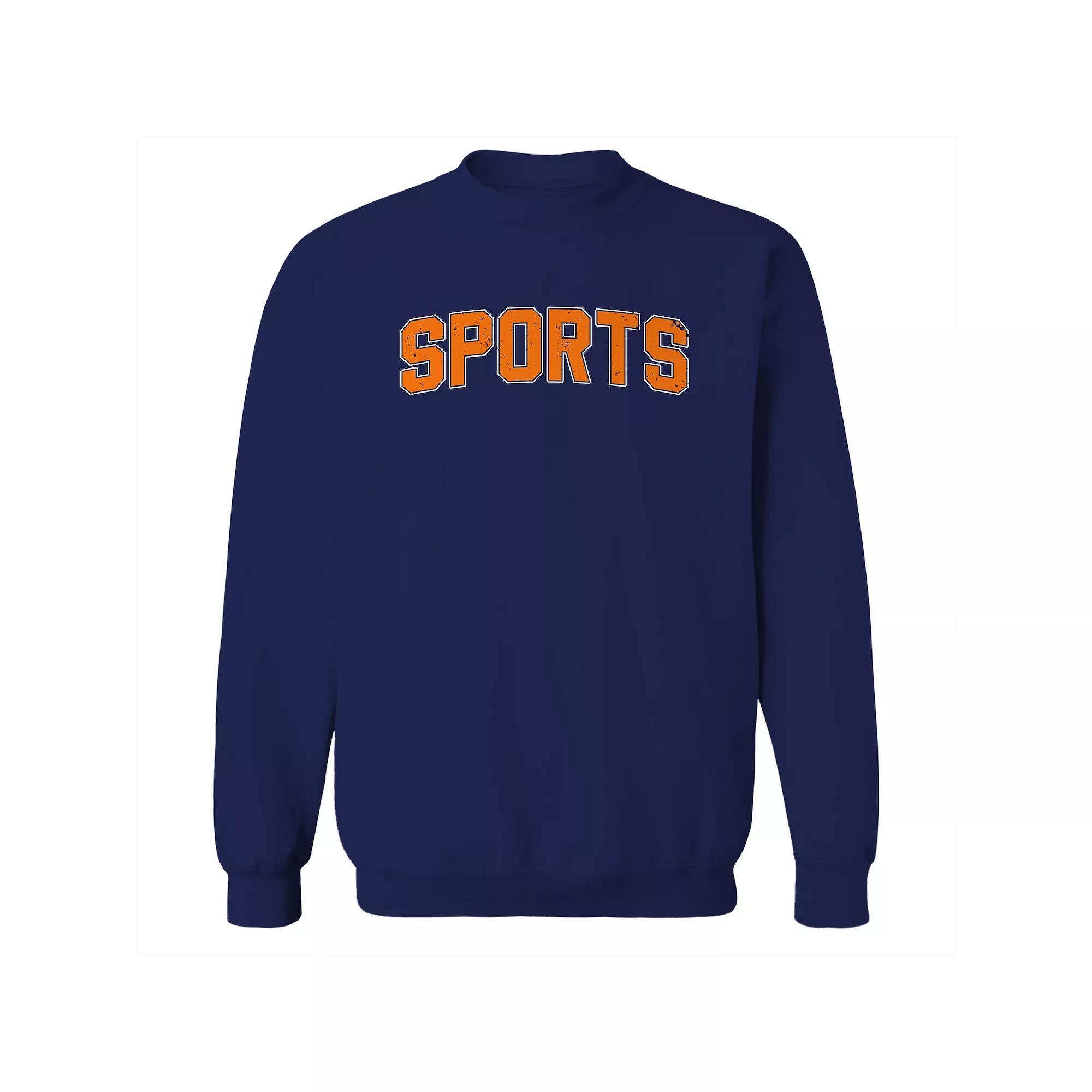 Men's Curb Your Enthusiasm Logo Curb Your Enthusiasm Graphic Fleece Crew Sweatshirt, Size: Small, Black Product Image
