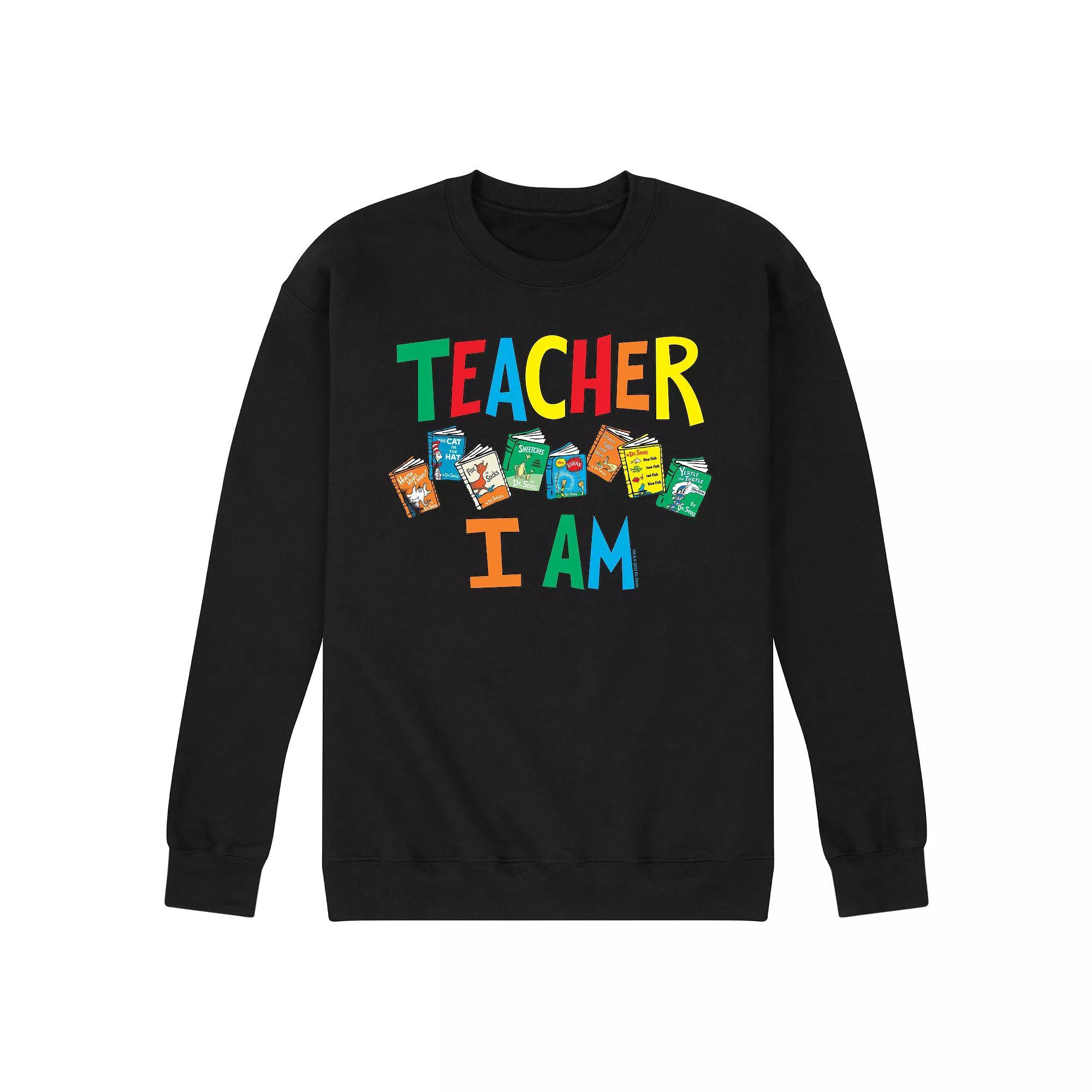 Mens Dr Seuss Teacher I Am Graphic Sweatshirt Product Image