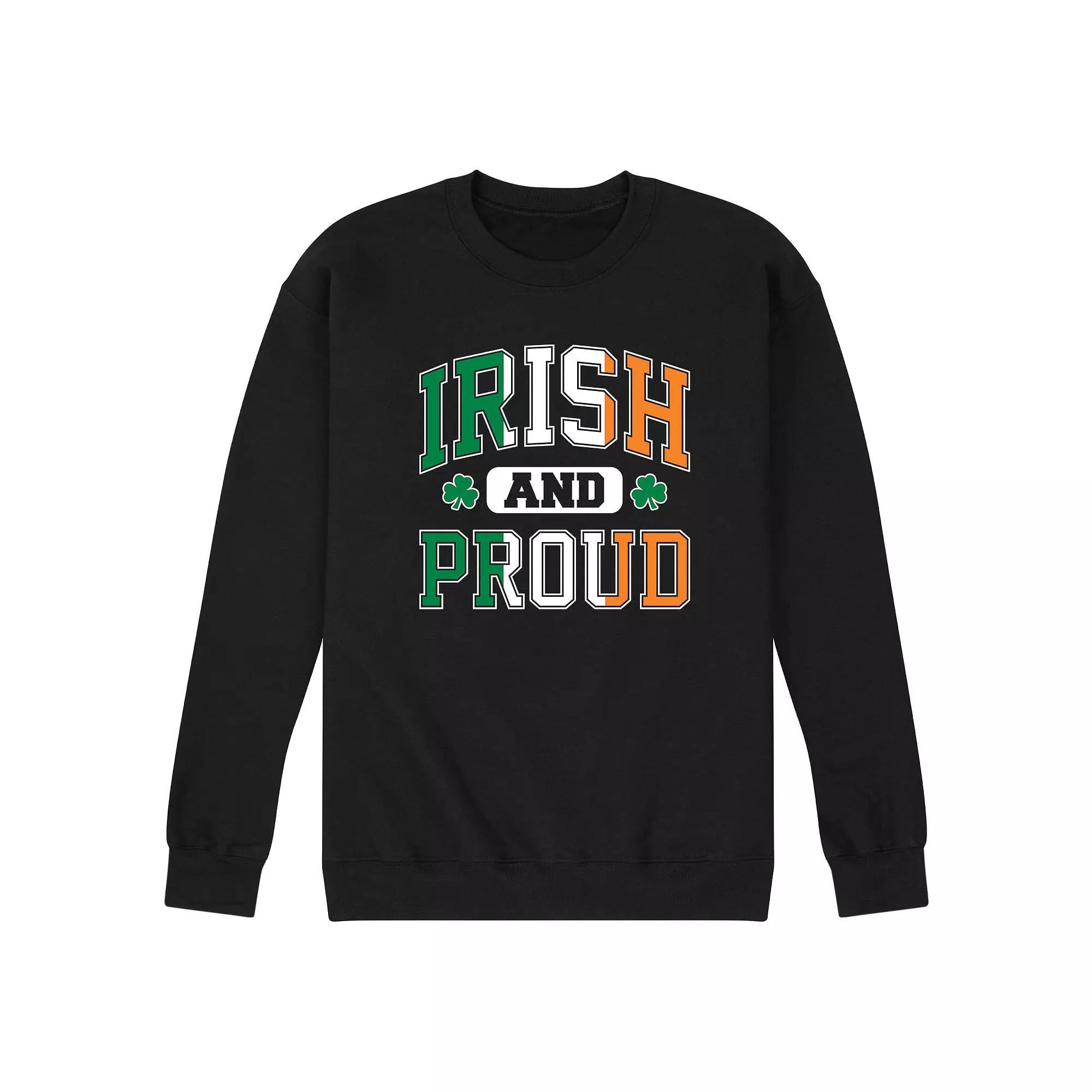Men's Irish And Proud Sweatshirt, Size: Medium, Black Product Image