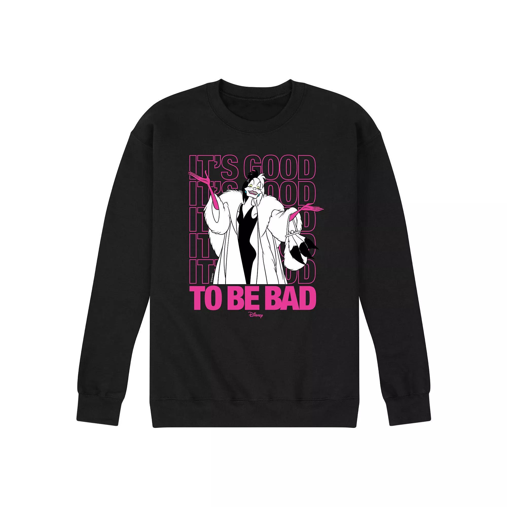Disney Villains Mens Good To Be Bad Fleece Graphic Tee Product Image