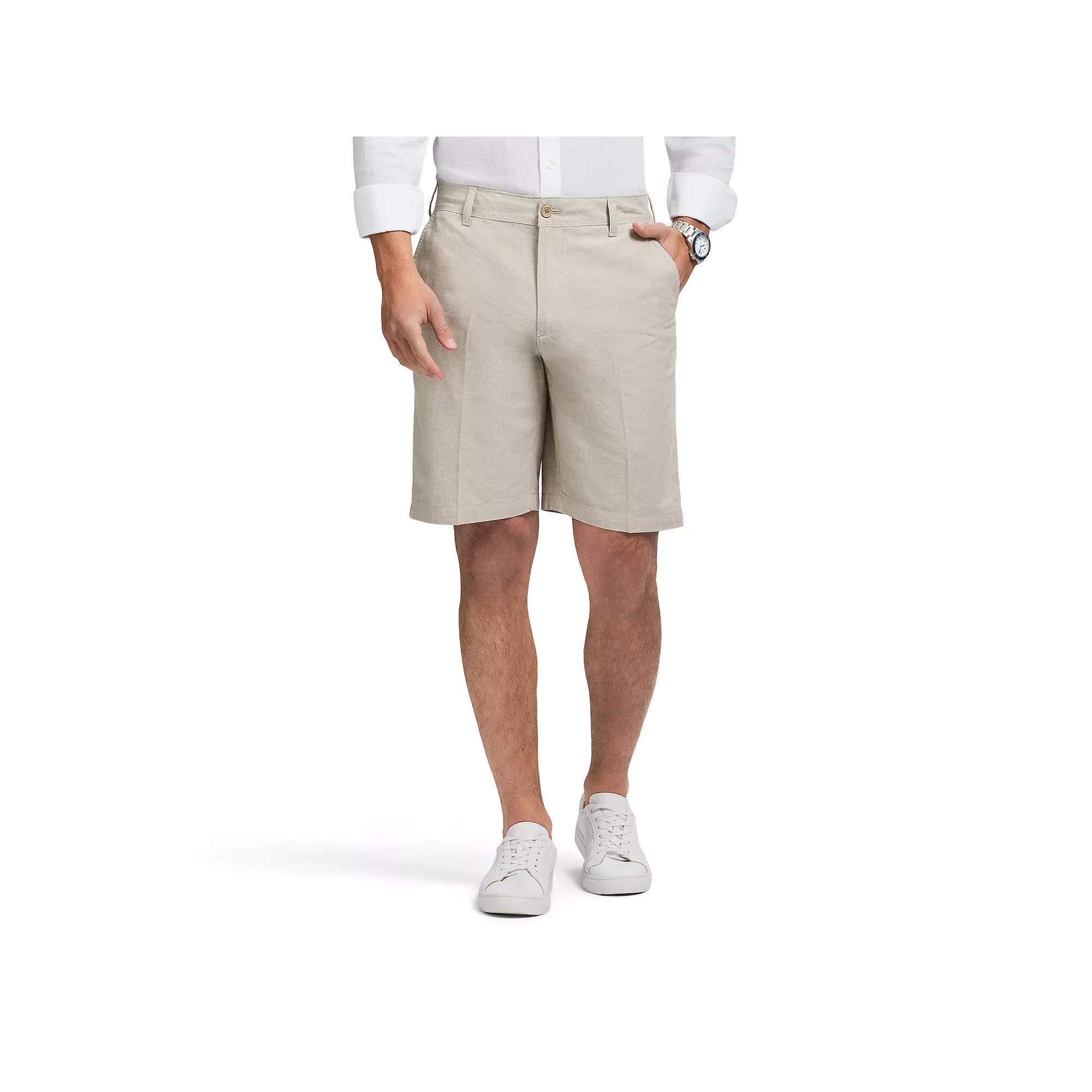 Men's IZOD Classic Chambray Flat Front Shorts, Size: 29, Cedarwood Green Product Image