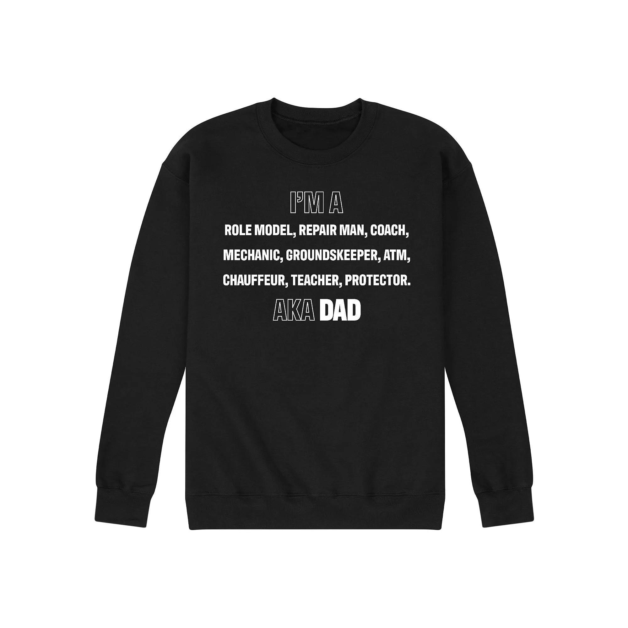 Mens Im A Dad List Fleece Sweatshirt Blue Product Image