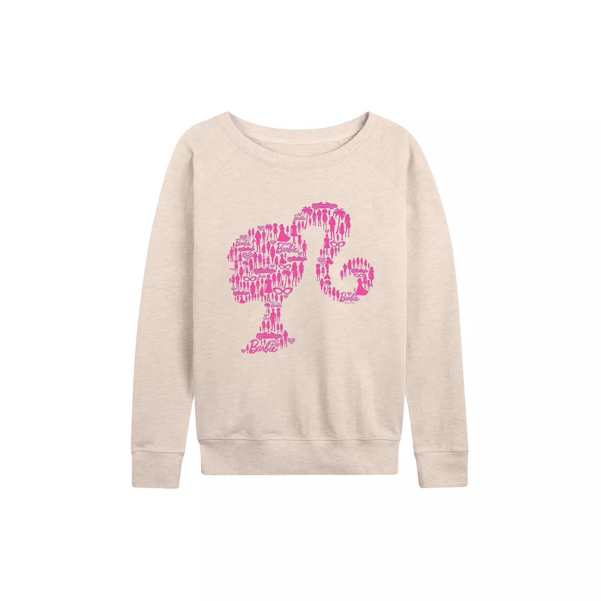 Plus Size Barbie Lifestyle French Terry Long Sleeve Tee, Womens Product Image