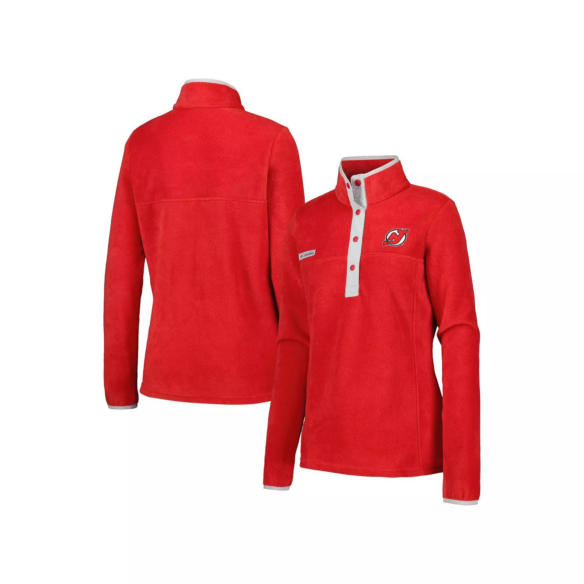 Women's Columbia Red New Jersey Devils Benton Springs Half-Snap Jacket, Size: Small, Nhl Red Product Image