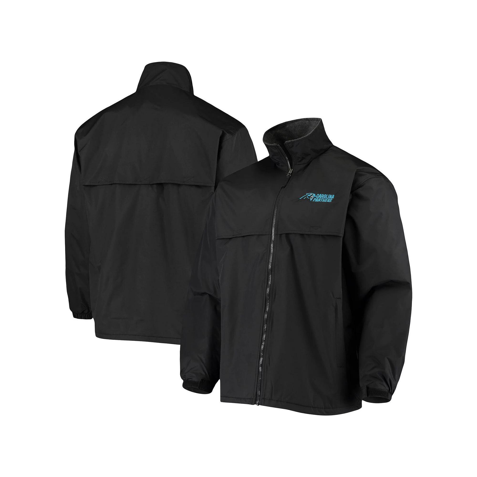 Men's Dunbrooke Black Carolina Panthers Triumph Fleece Full-Zip Jacket, Size: Large Product Image