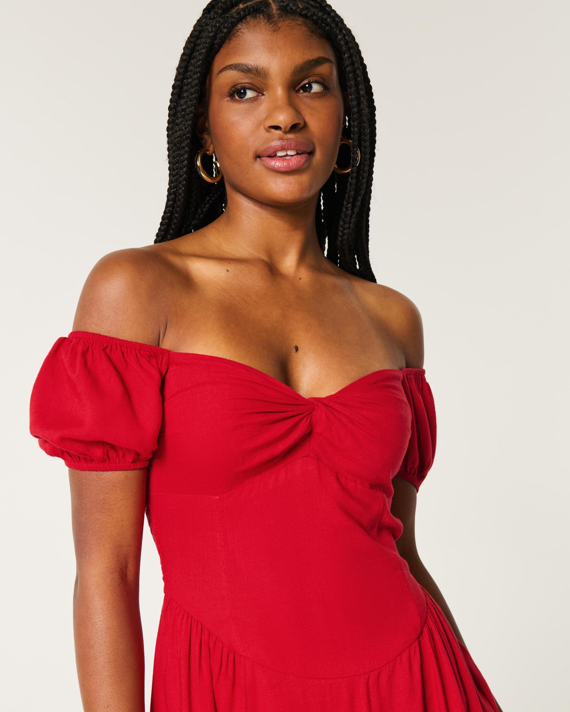 Cinch Bust Drop-Waist Maxi Dress Product Image