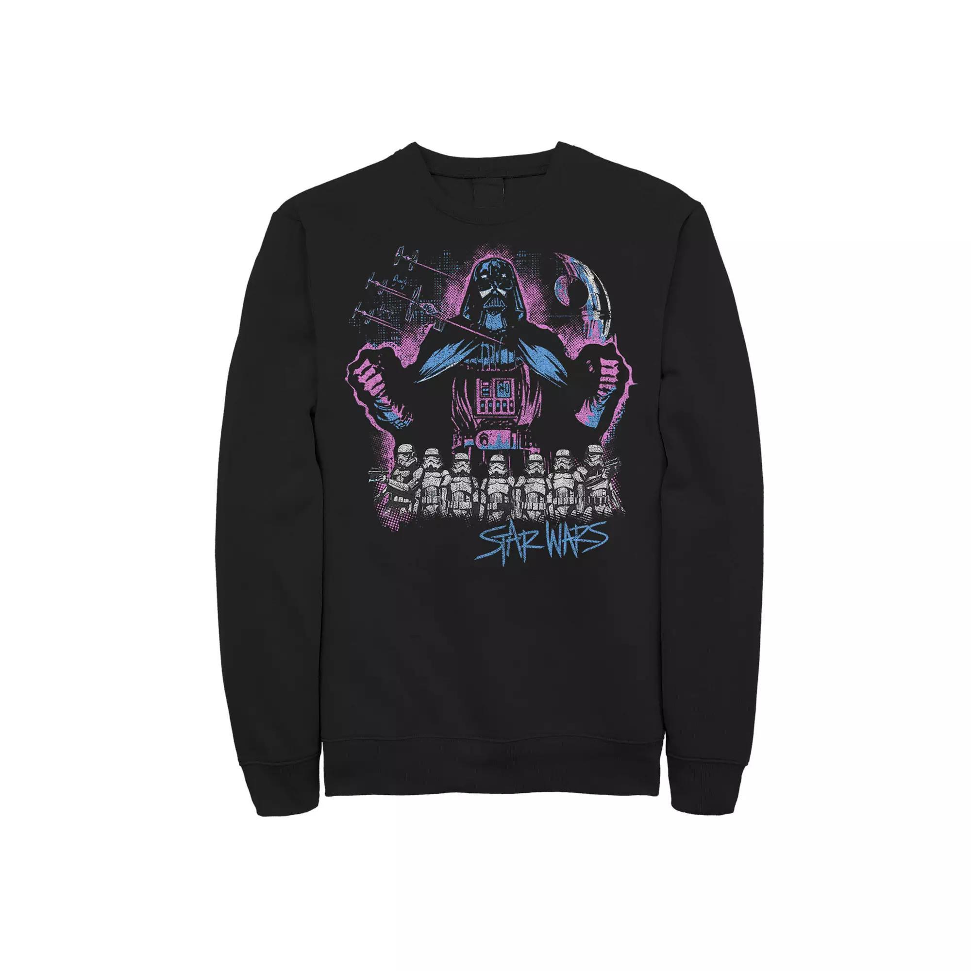 Big & Tall Star Wars Vaders Spaceship Castle Comic Sweatshirt, Men's, Size: 4XLT, Black Product Image