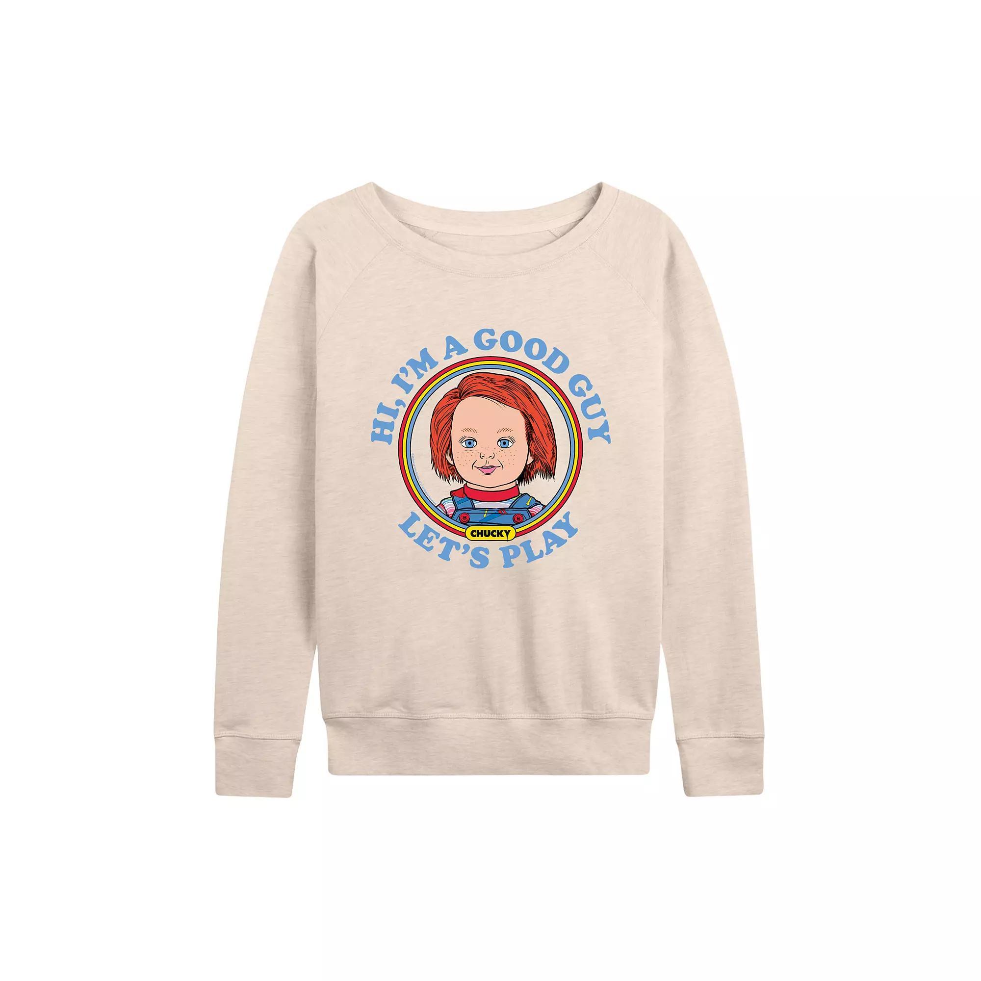 Womens Chucky Lets Play French Terry Long Sleeve Tee Product Image
