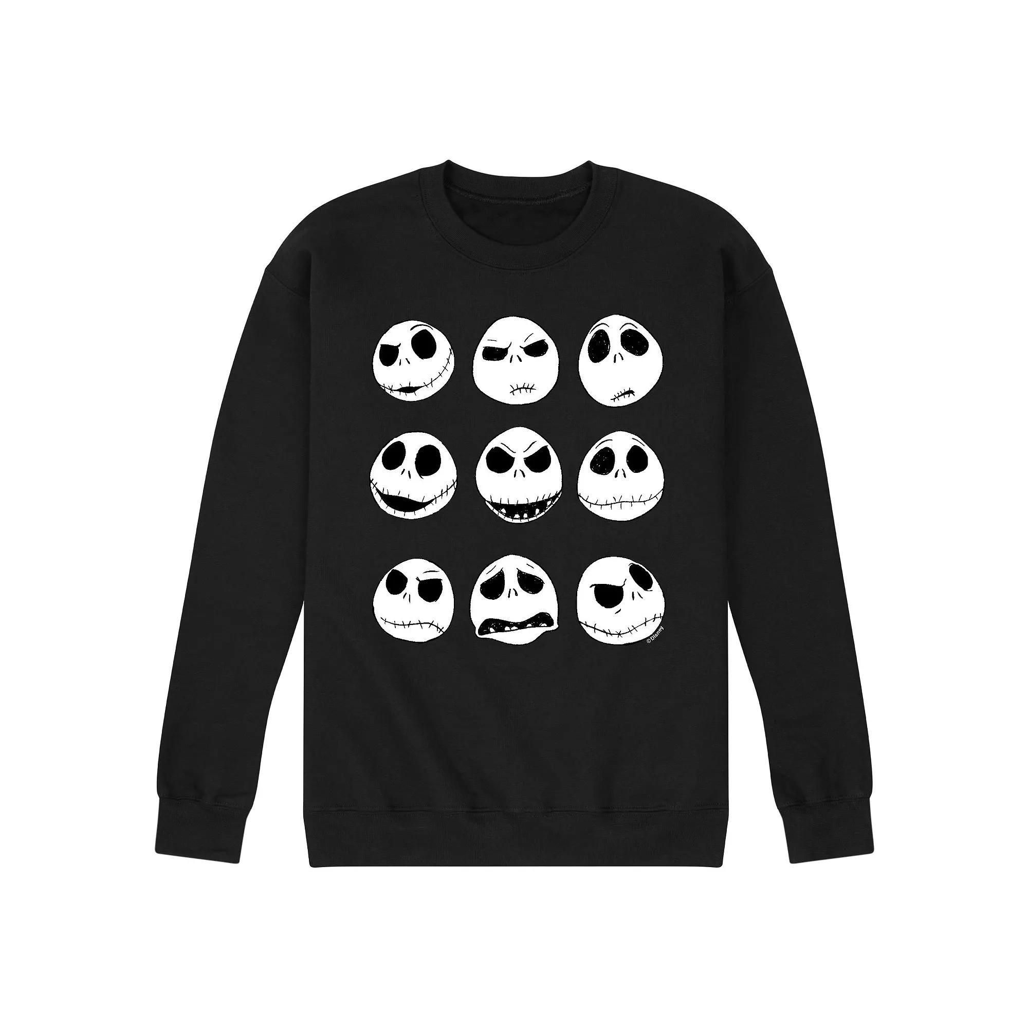Disneys The Nightmare Before Christmas Jack Skellington Mens Grid Fleece Sweatshirt Product Image