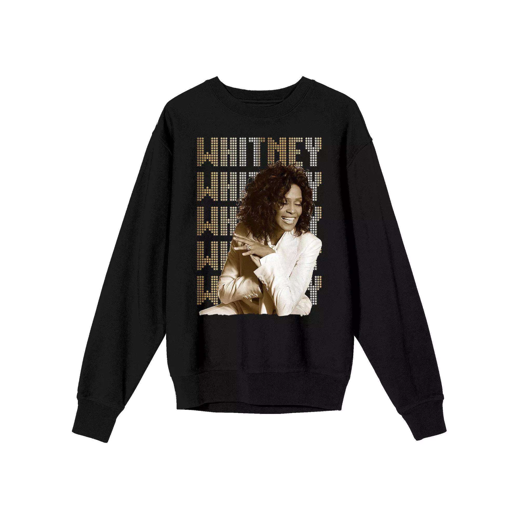 Men's Whitney Houston Repeat Graphic Tee, Size: Medium, Black Product Image