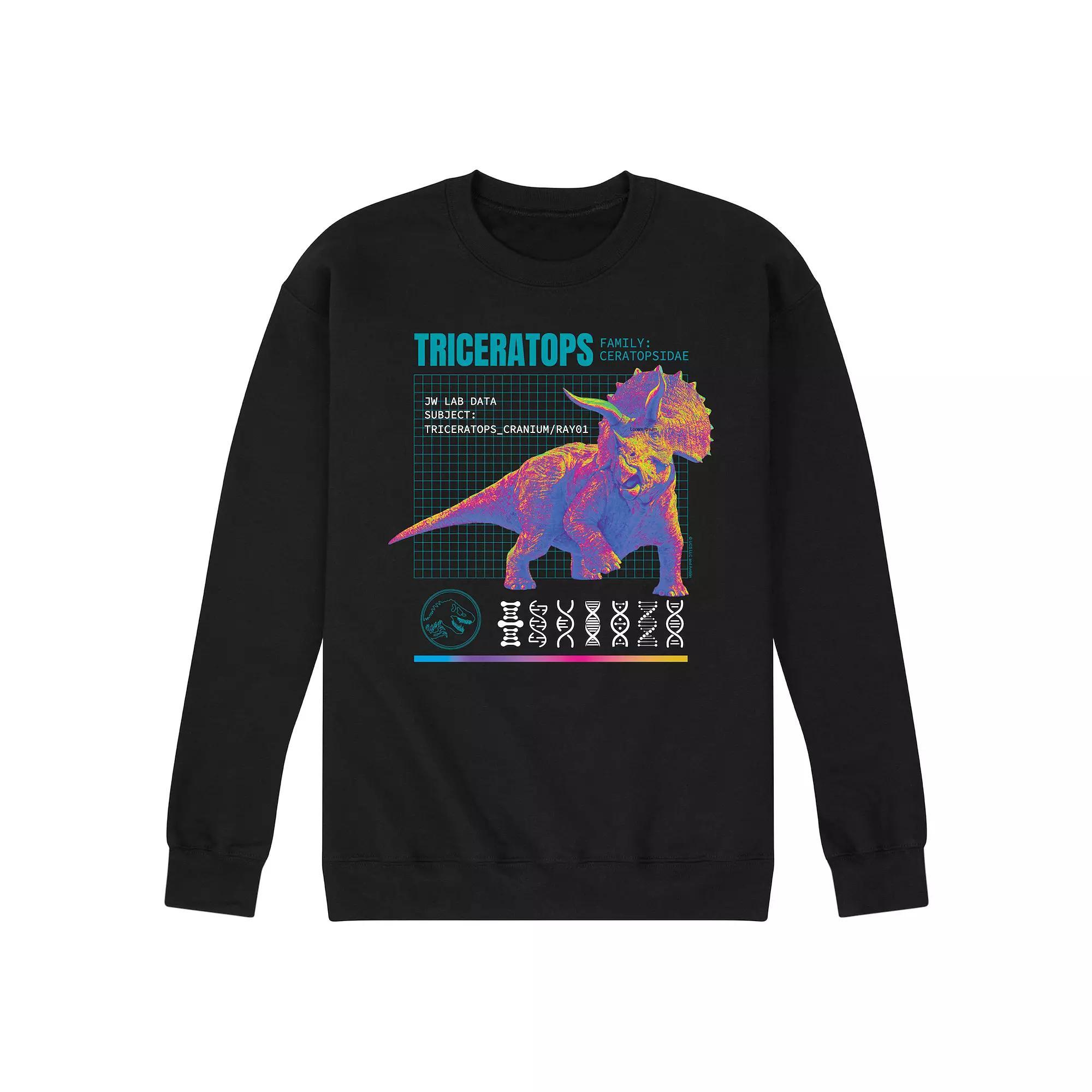 Mens Jurassic World Triceratops Fleece Sweatshirt Product Image
