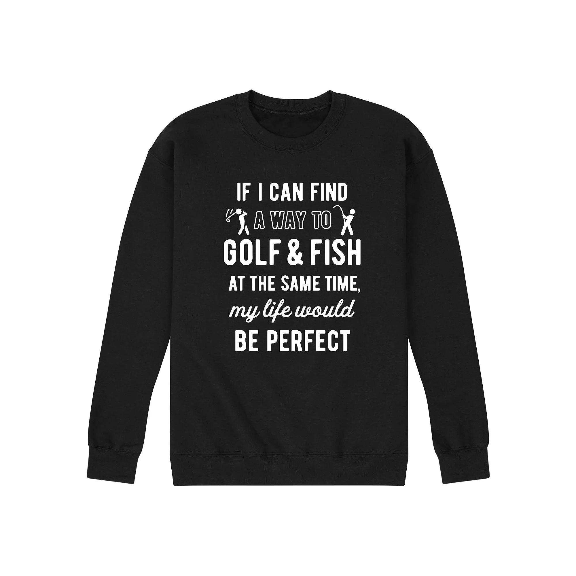Mens Golfing & Fishing Graphic Sweatshirt Product Image