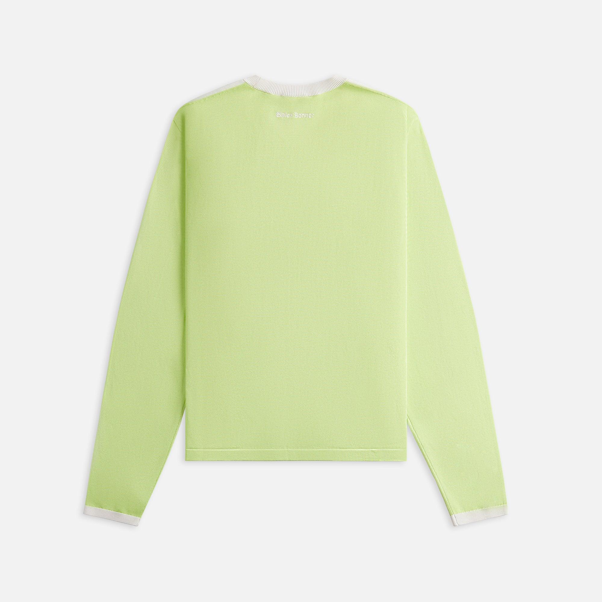 adidas Originals by Wales Bonner Long Sleeve Knit Tee - Lime Male Product Image