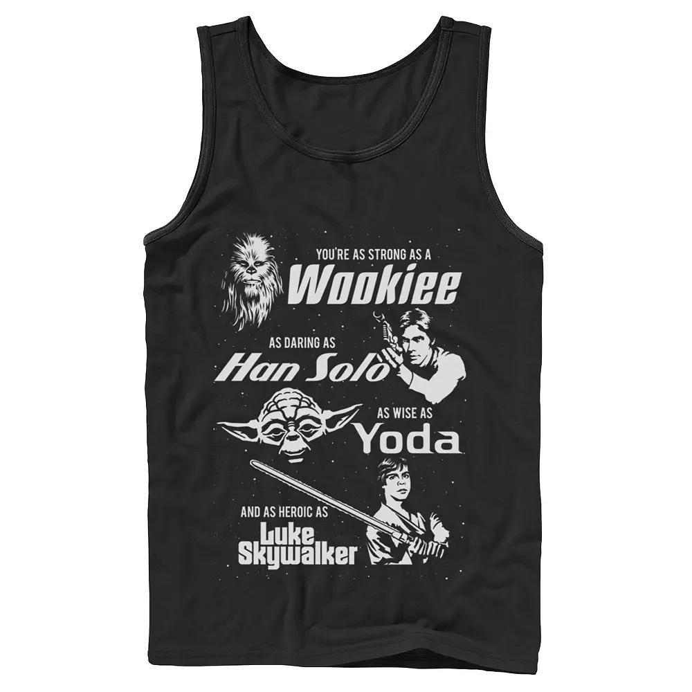 Men's Star Wars Strong Daring Wise Father's Day Tank Top, Size: Large, Black Product Image
