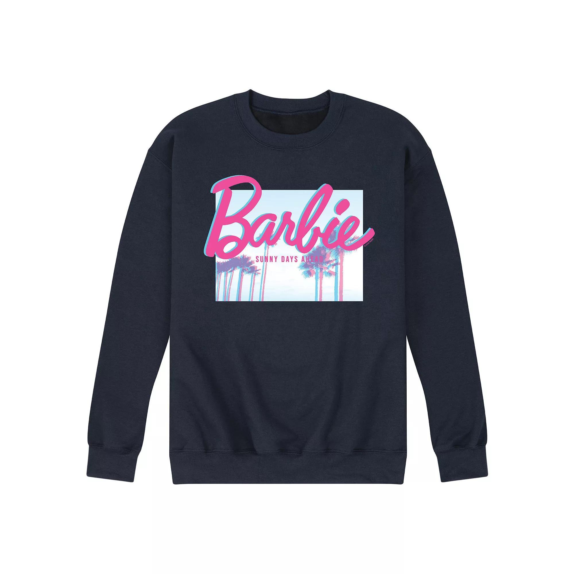 Mens Barbie Dream Summer Sunny Days Fleece Sweatshirt Blue Product Image