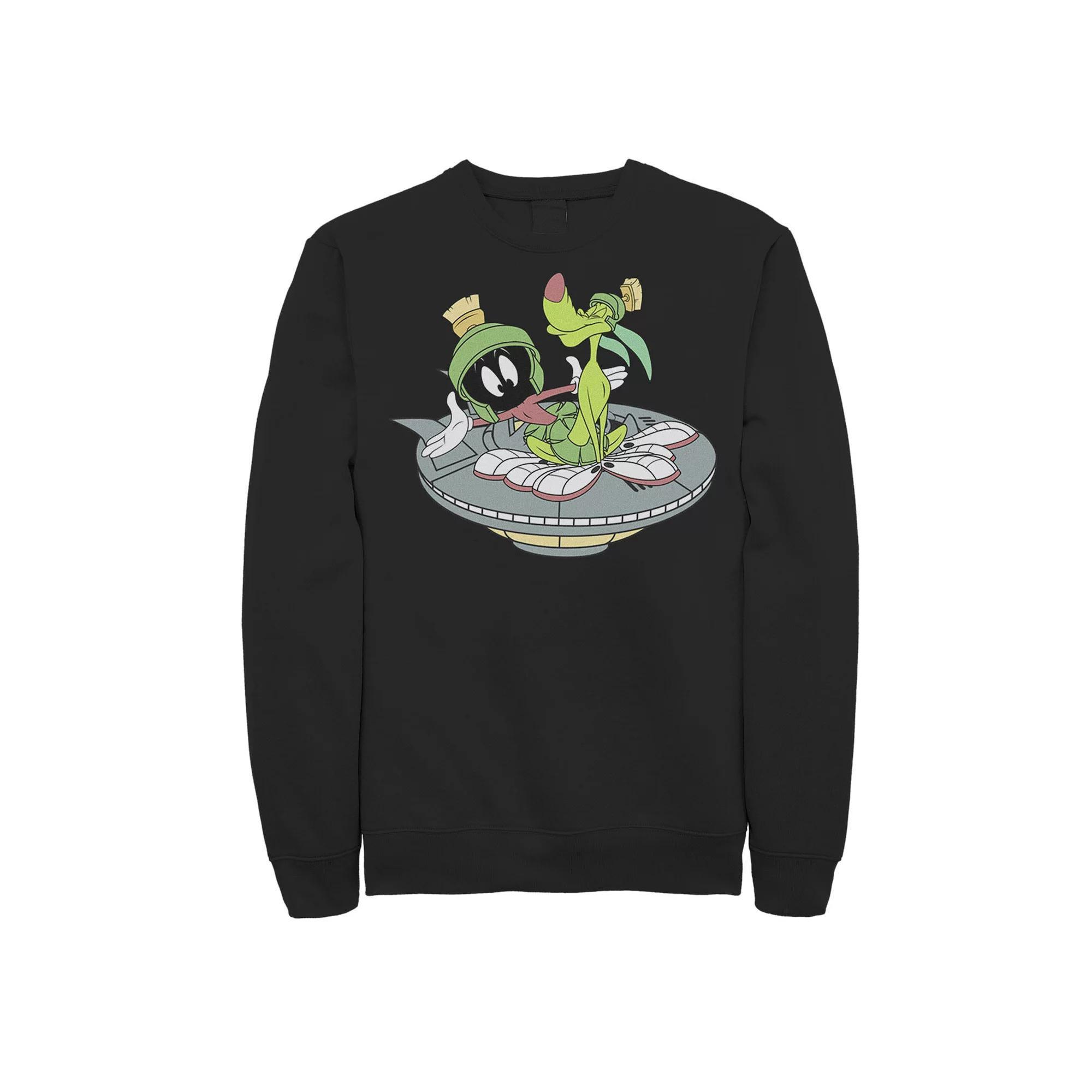 Men's Looney Tunes Characters Marvin And K-9 Sweatshirt, Size: Medium, Black Product Image