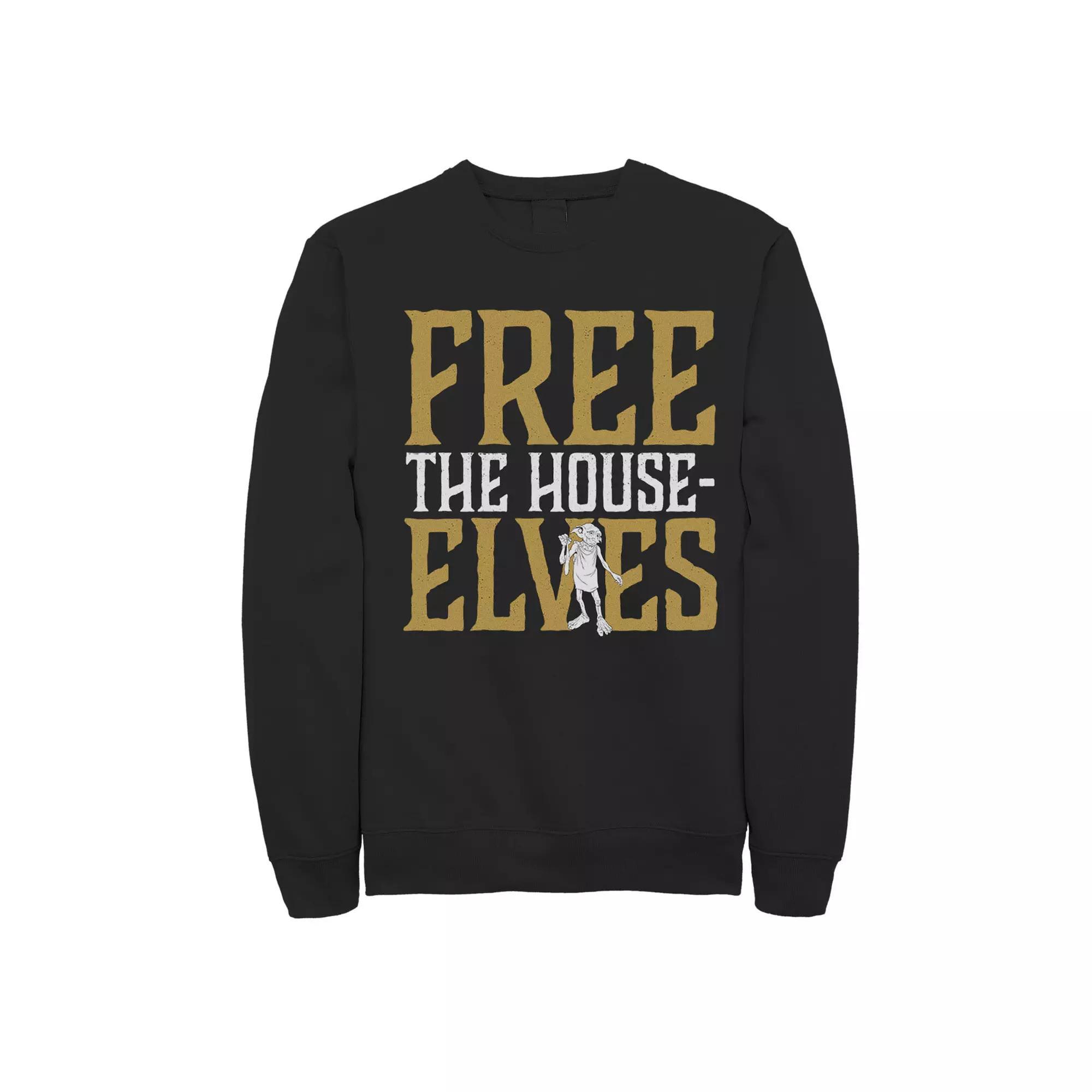 Men's Harry Potter Dobby Free The House-Elves Fleece Graphic Pullover, Size: XL, Black Product Image