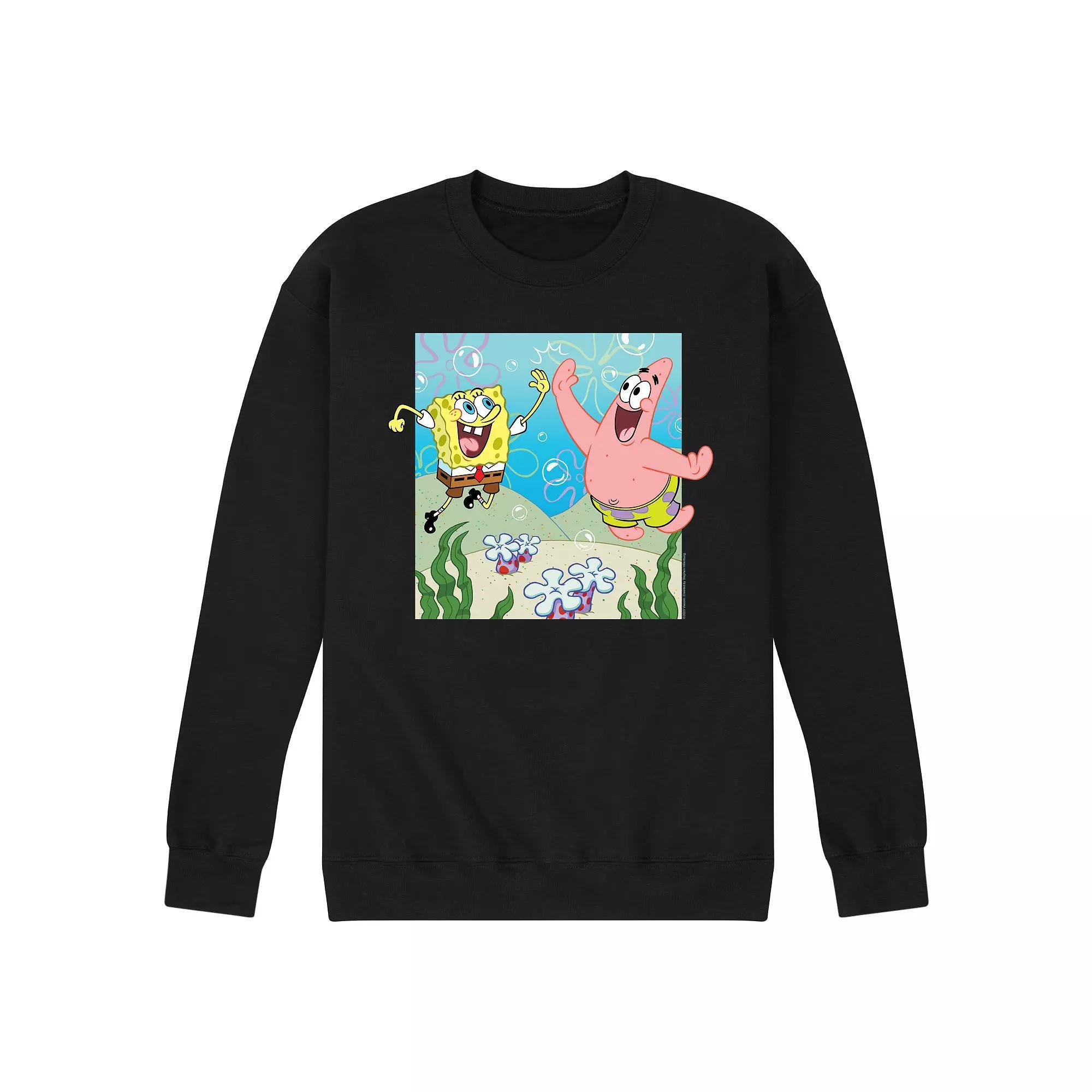 Mens Nickelodeon SpongeBob SquarePants High Five Fleece Sweatshirt Product Image