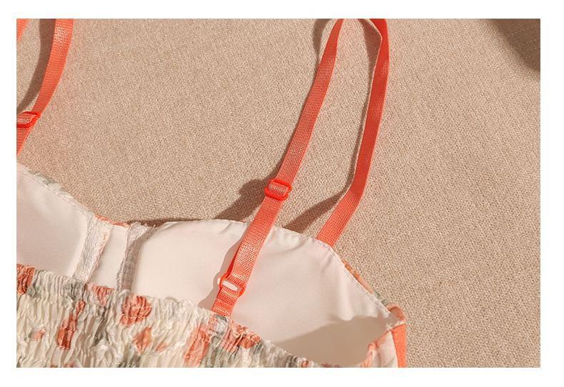 Floral Print Crop Bustier Top Product Image