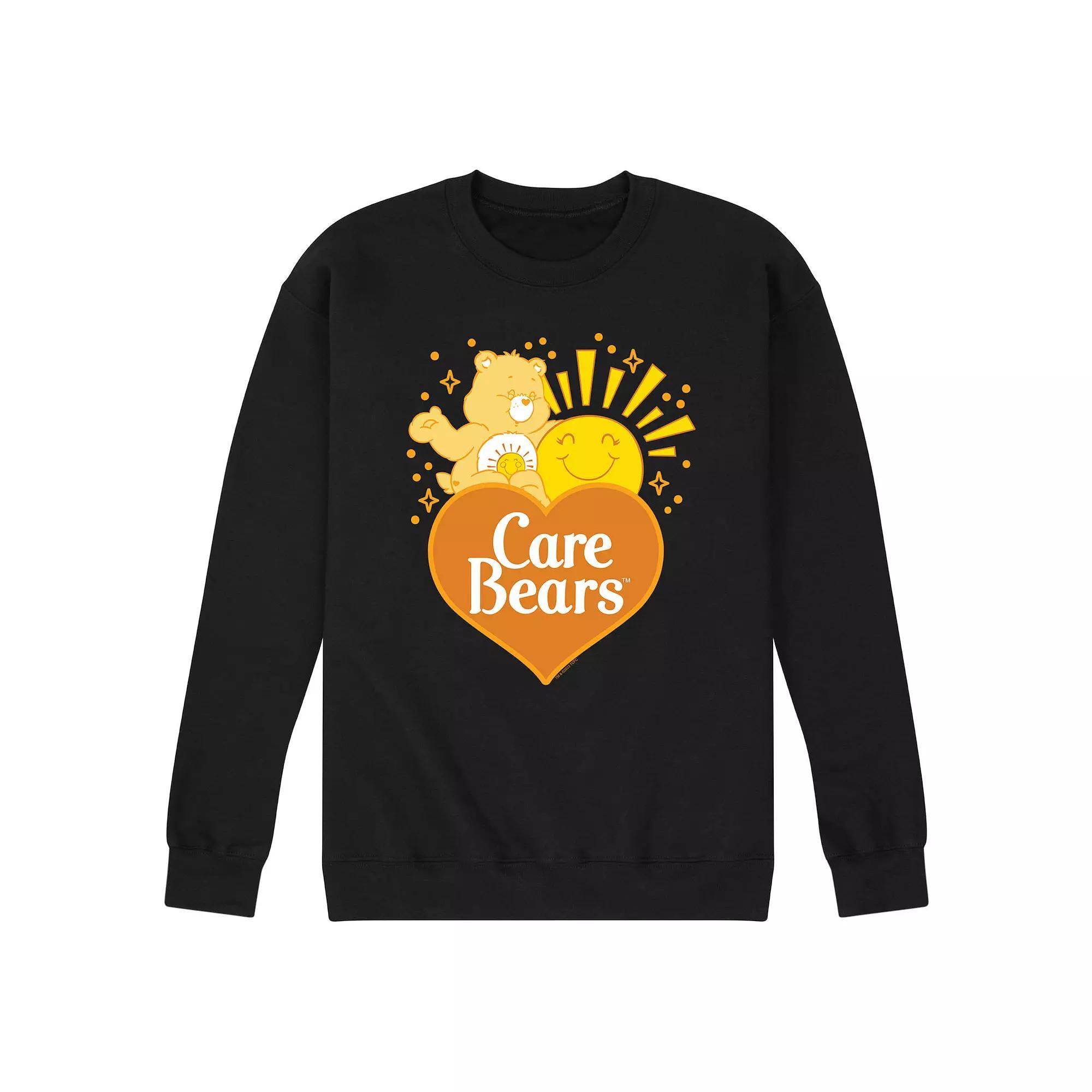 Mens Care Bears Funshine Logo Fleece Sweatshirt Product Image