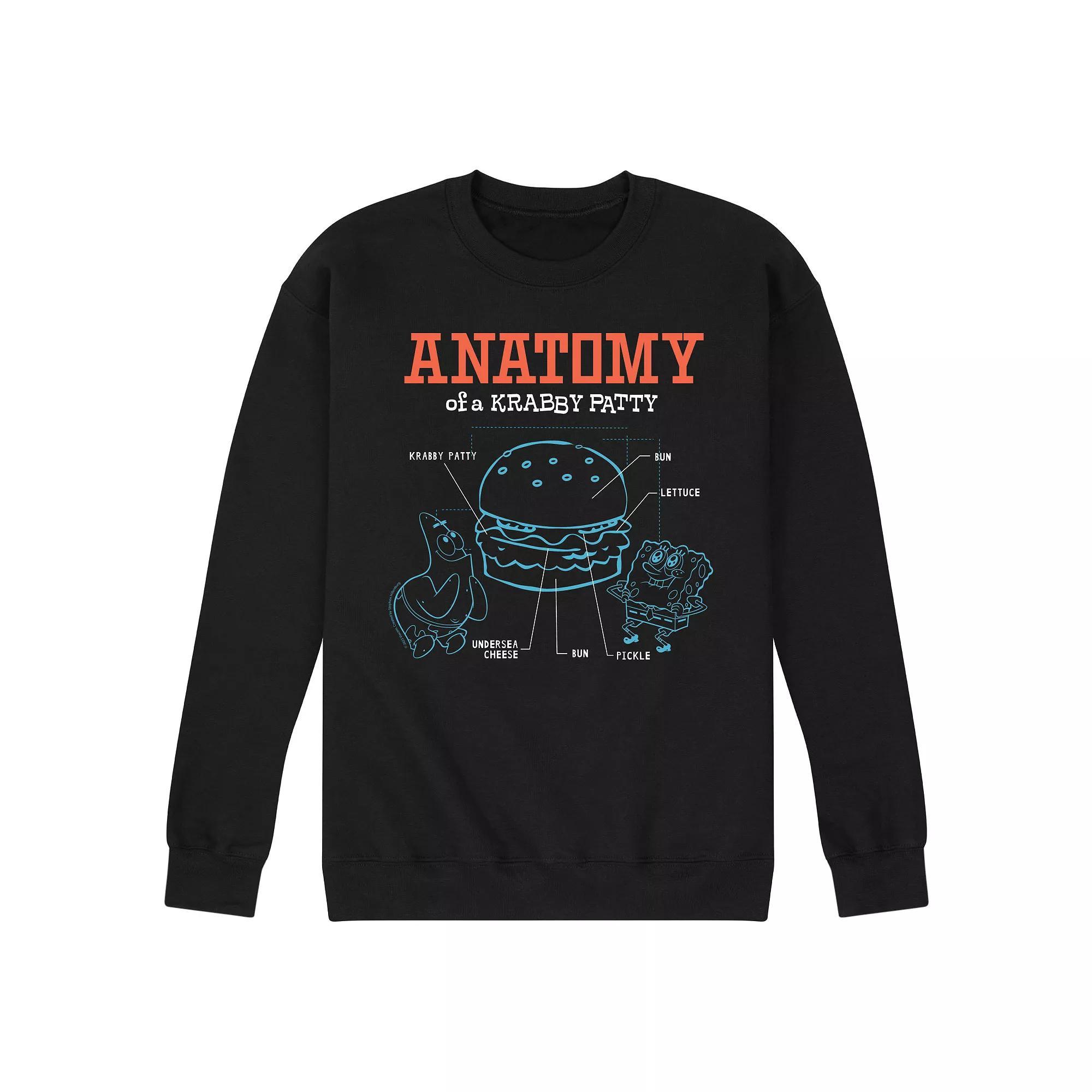 Mens SpongeBob SquarePants Tats On Pat Fleece Sweatshirt Product Image