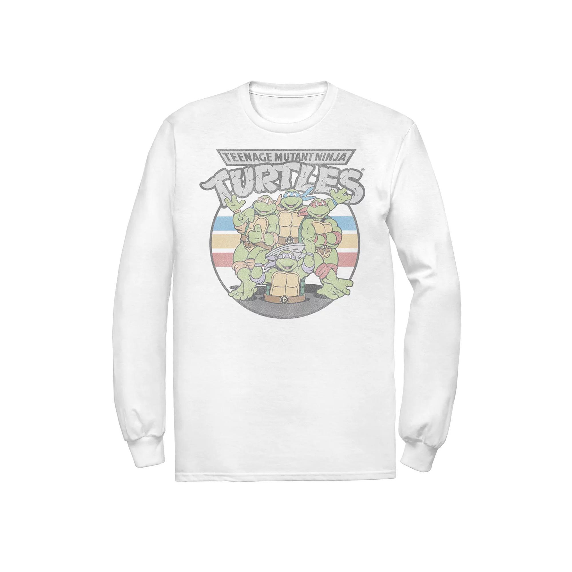 Men's Teenage Mutant Ninja Turtles Retro Group Shot Tee, Size: XXL, White Product Image