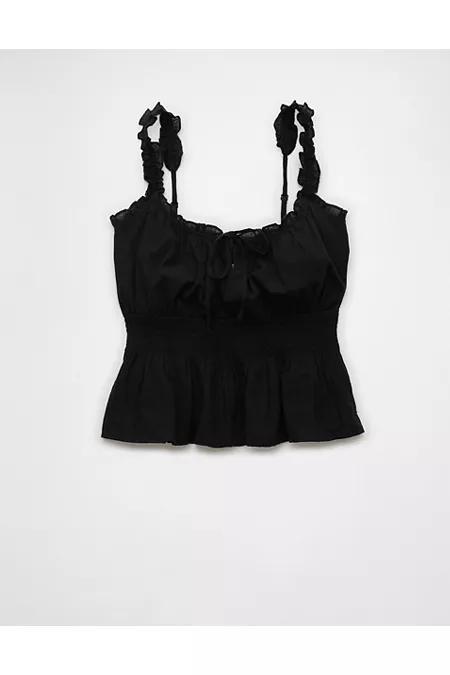 AE Ruched Lace Tank Top Women's Product Image