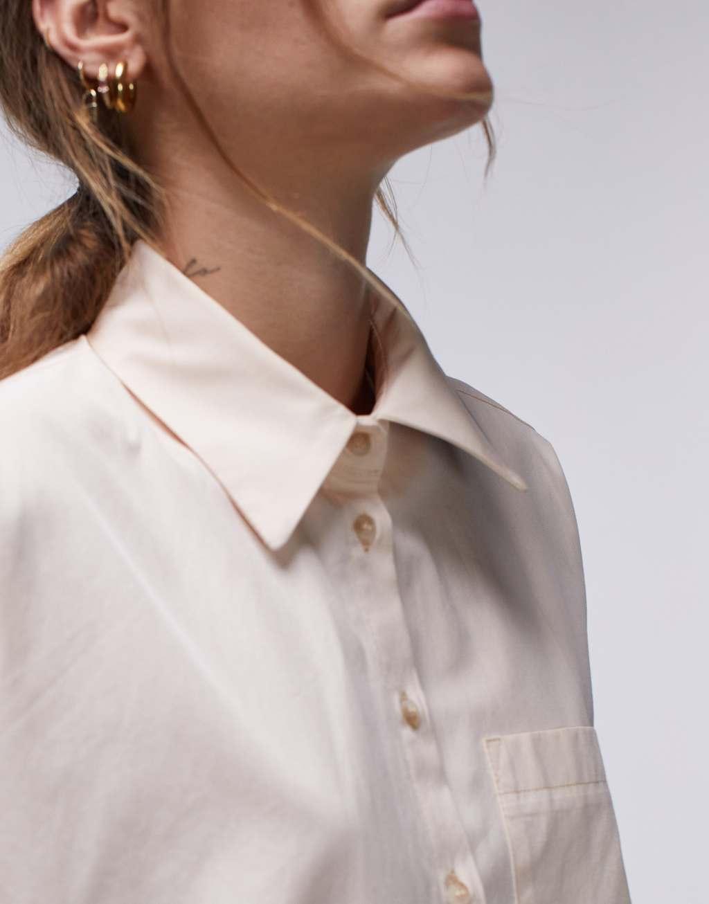 Topshop oversized poplin shirt Product Image