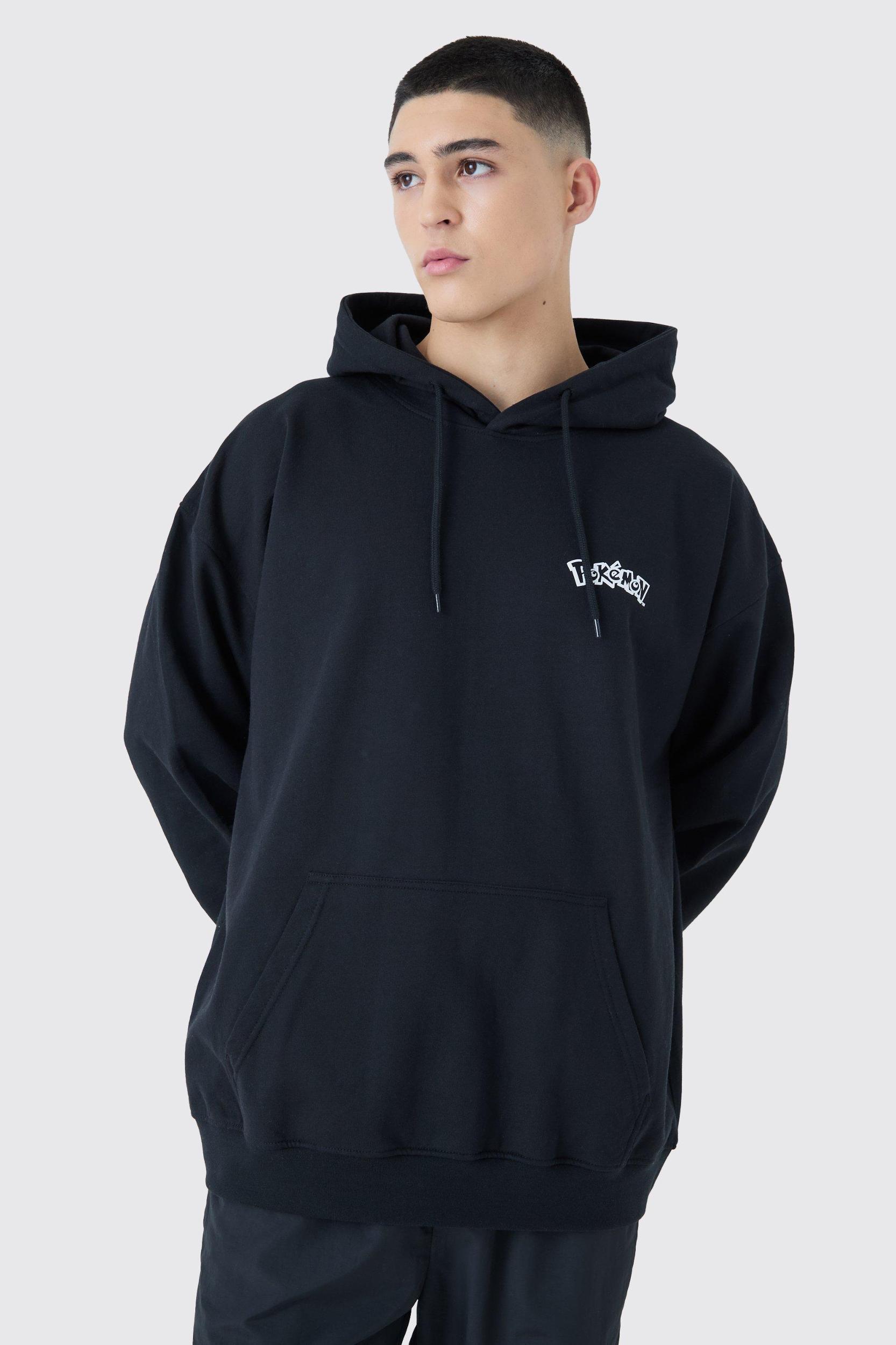 Oversized Pokemon Gengar License Hoodie | boohooMAN USA Product Image