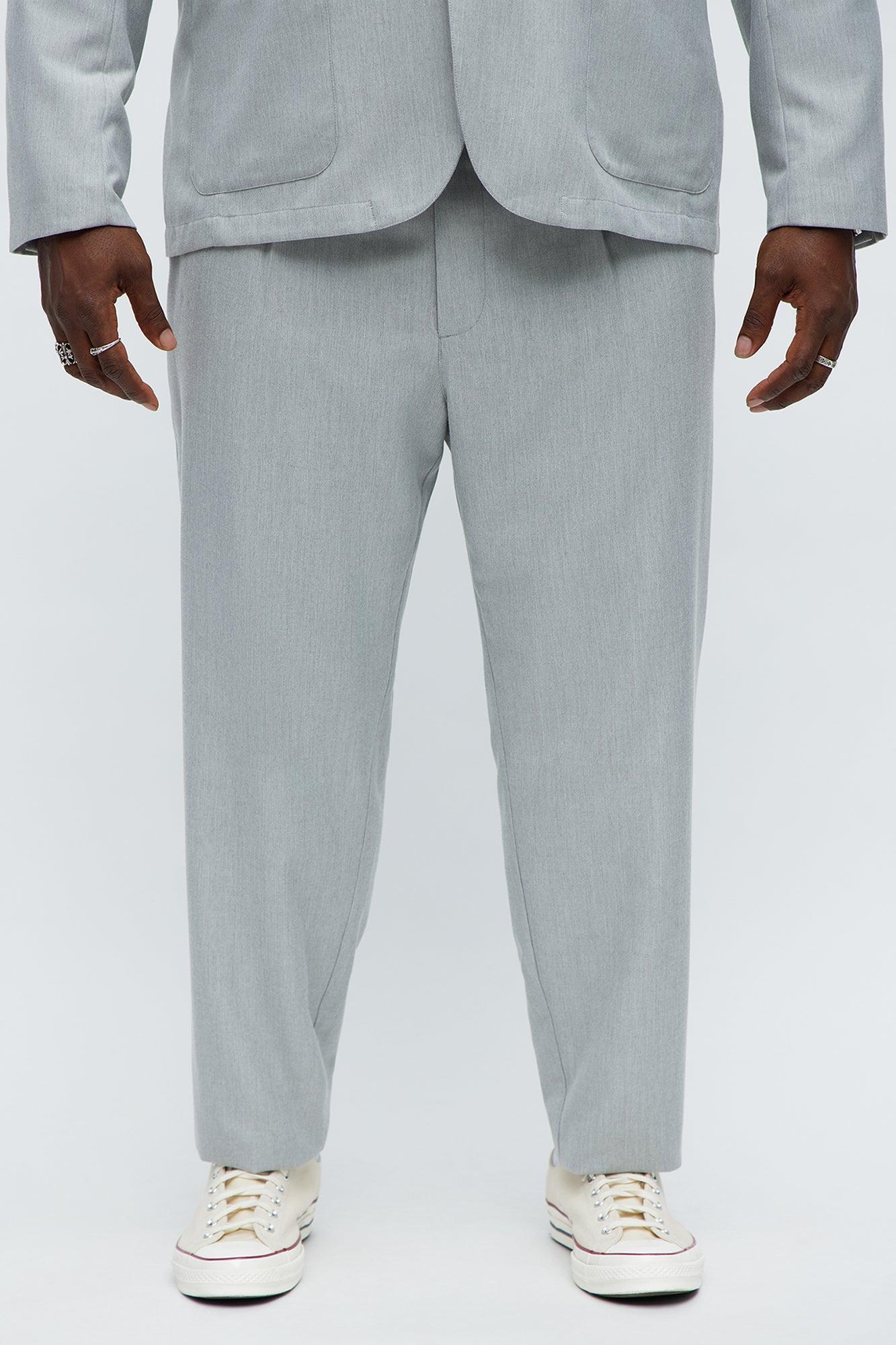 Slim Modern Stretch-Waist Everyday Trouser - Light Grey Product Image