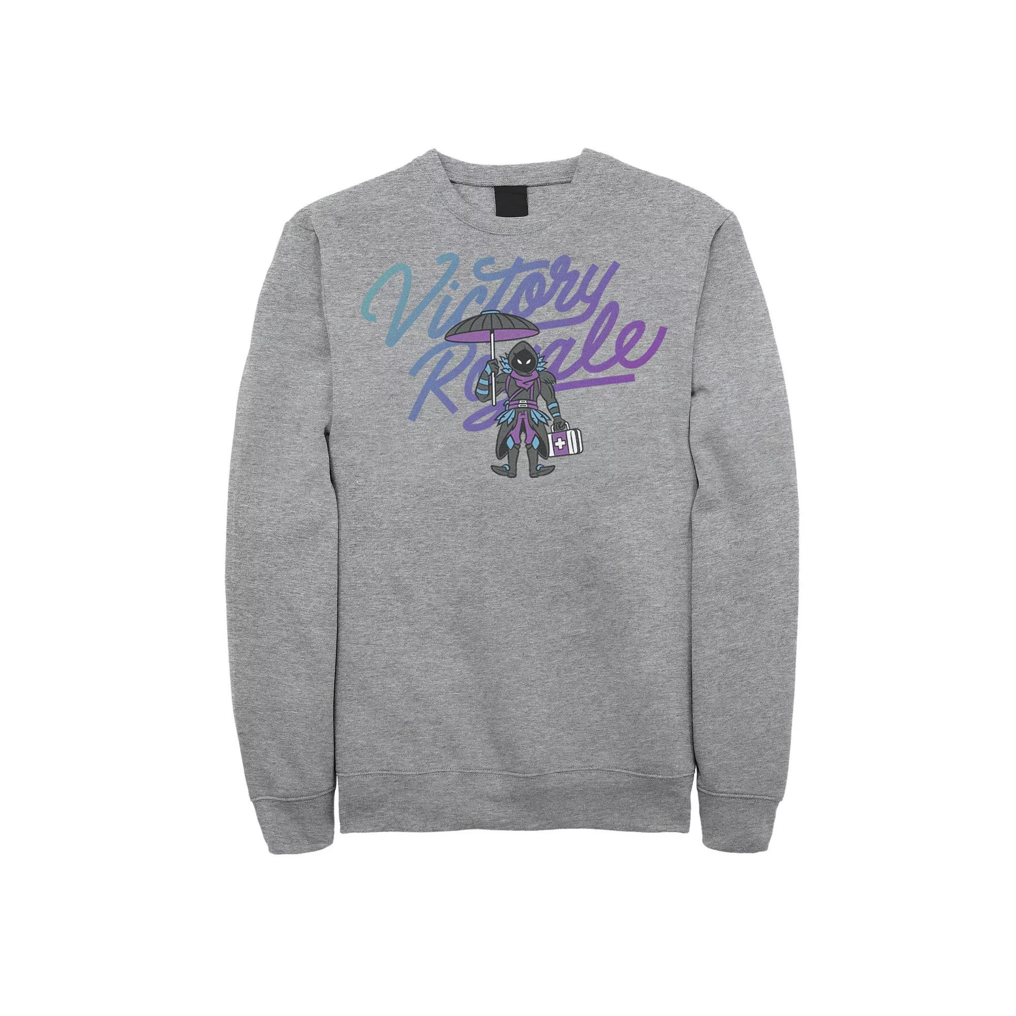 Men's Fortnite Raven Victory Royale Sweatshirt, Size: Small, Athletic Grey Product Image