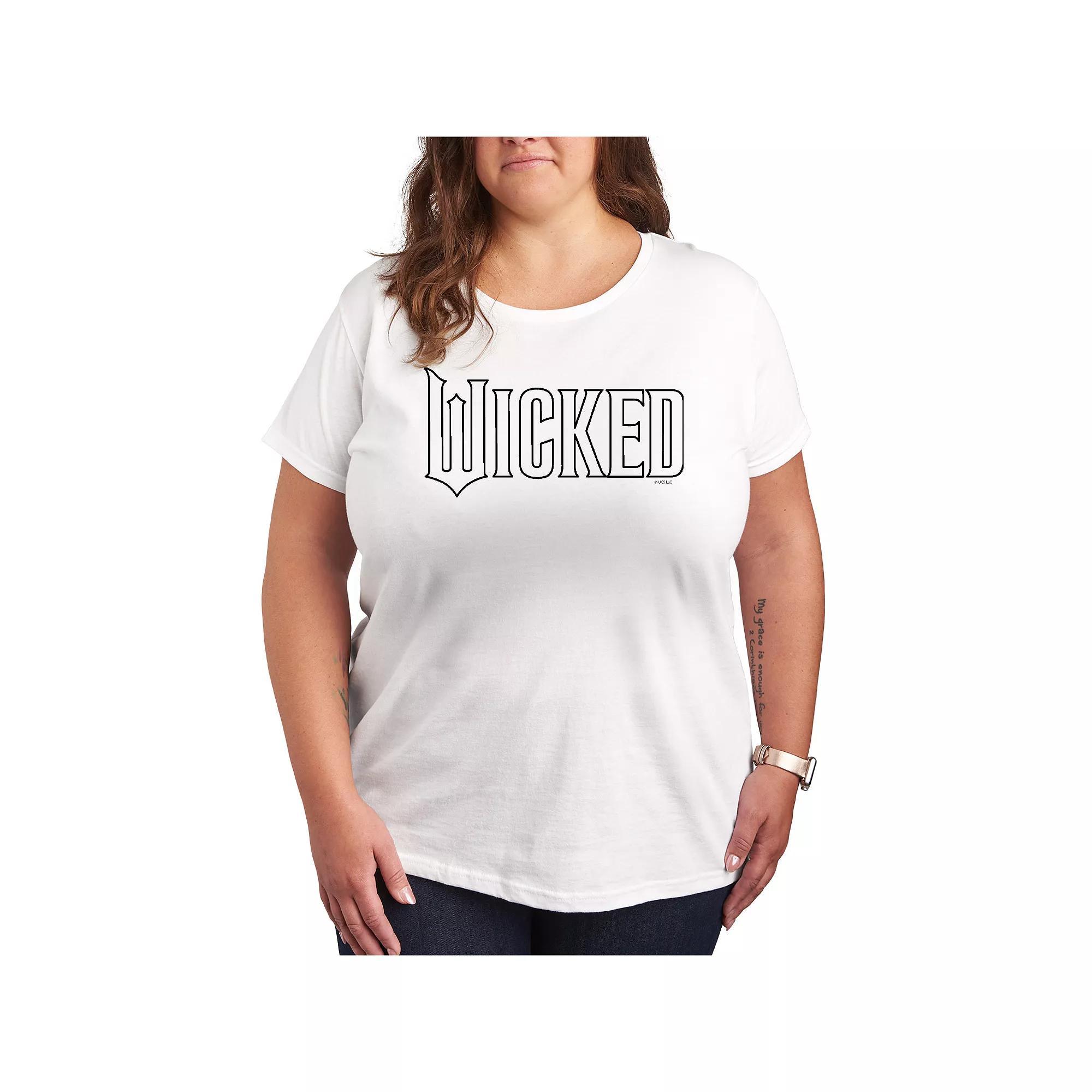 Plus Size Wicked Outline Logo Graphic Tee, Womens Product Image