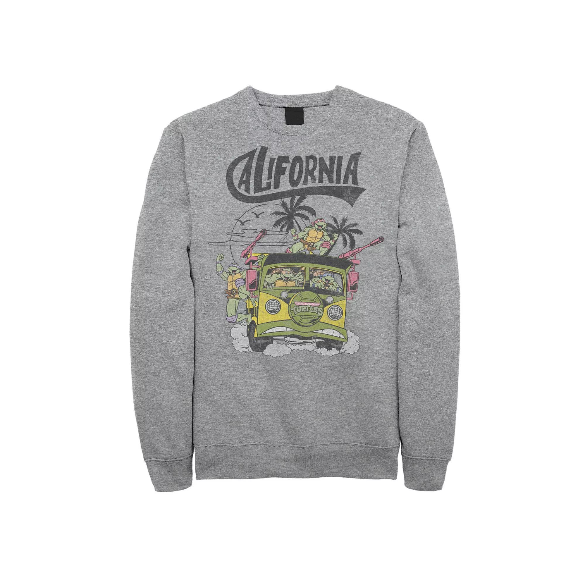 Big & Tall Nickelodeon Teenage Mutant Ninja Turtles California Ride Fleece Sweatshirt, Men's, Size: 4XL, Athletic Grey Product Image