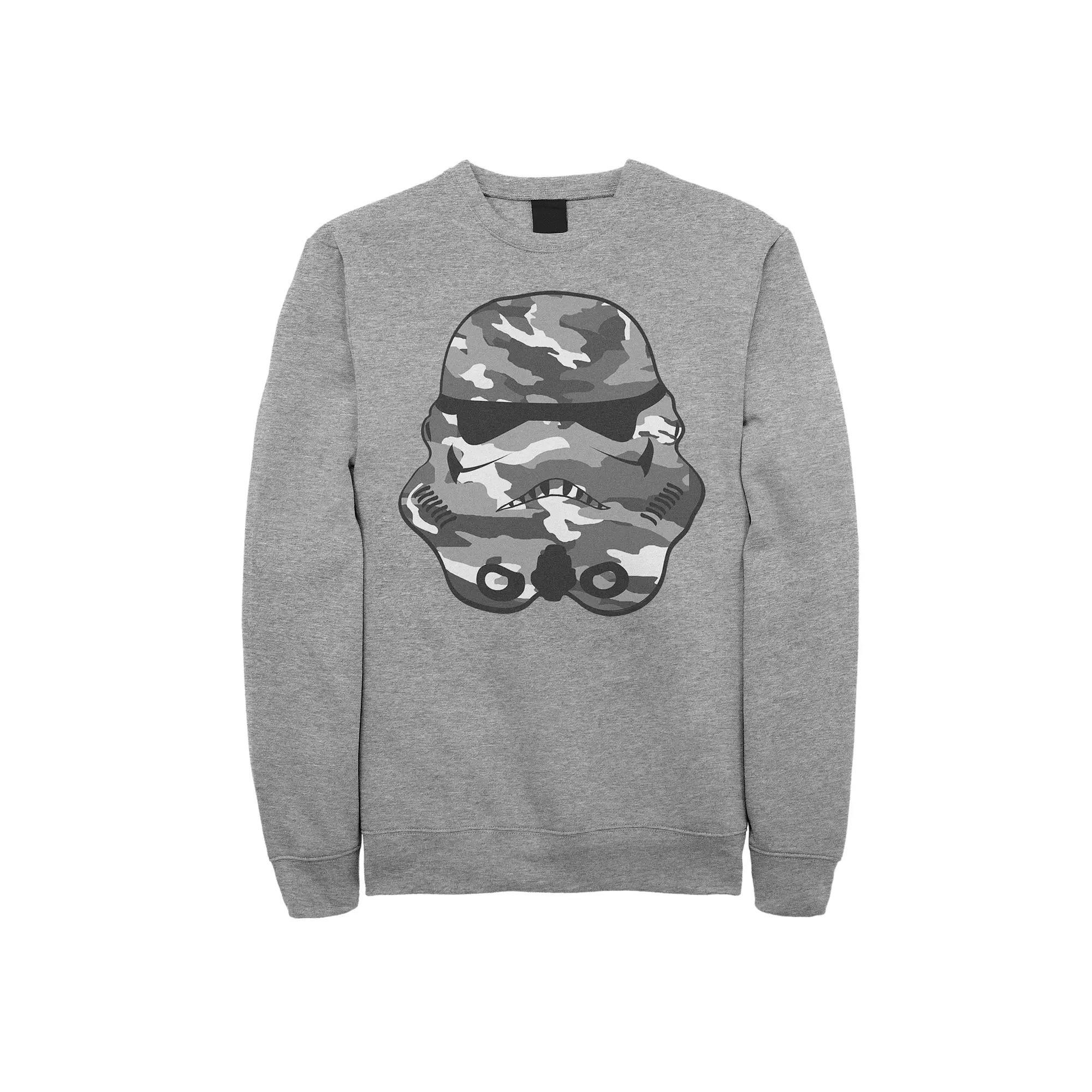 Men's Star Wars Camo Storm Trooper Sweatshirt, Size: XXL, Athletic Grey Product Image