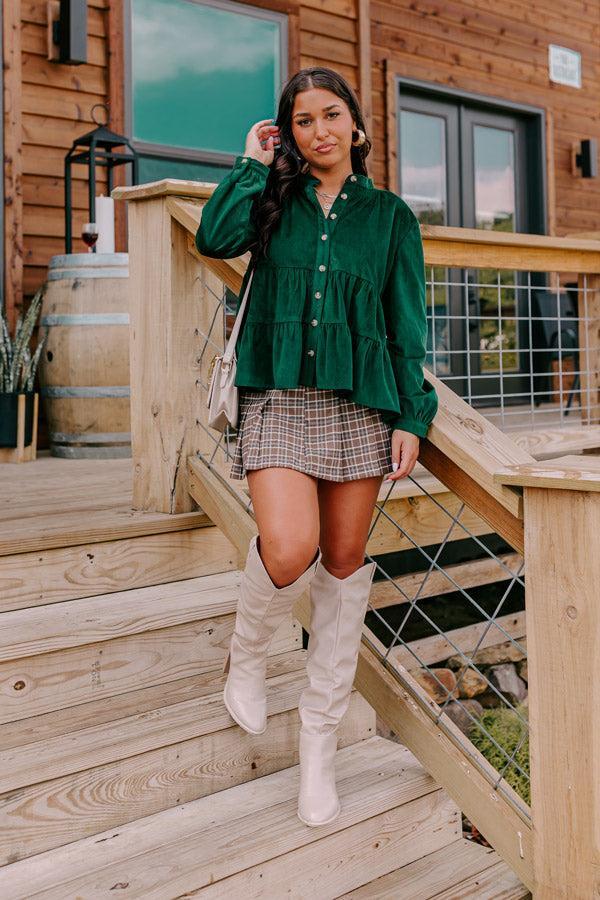 Sonoma Sways Shift Top in Hunter Green Product Image