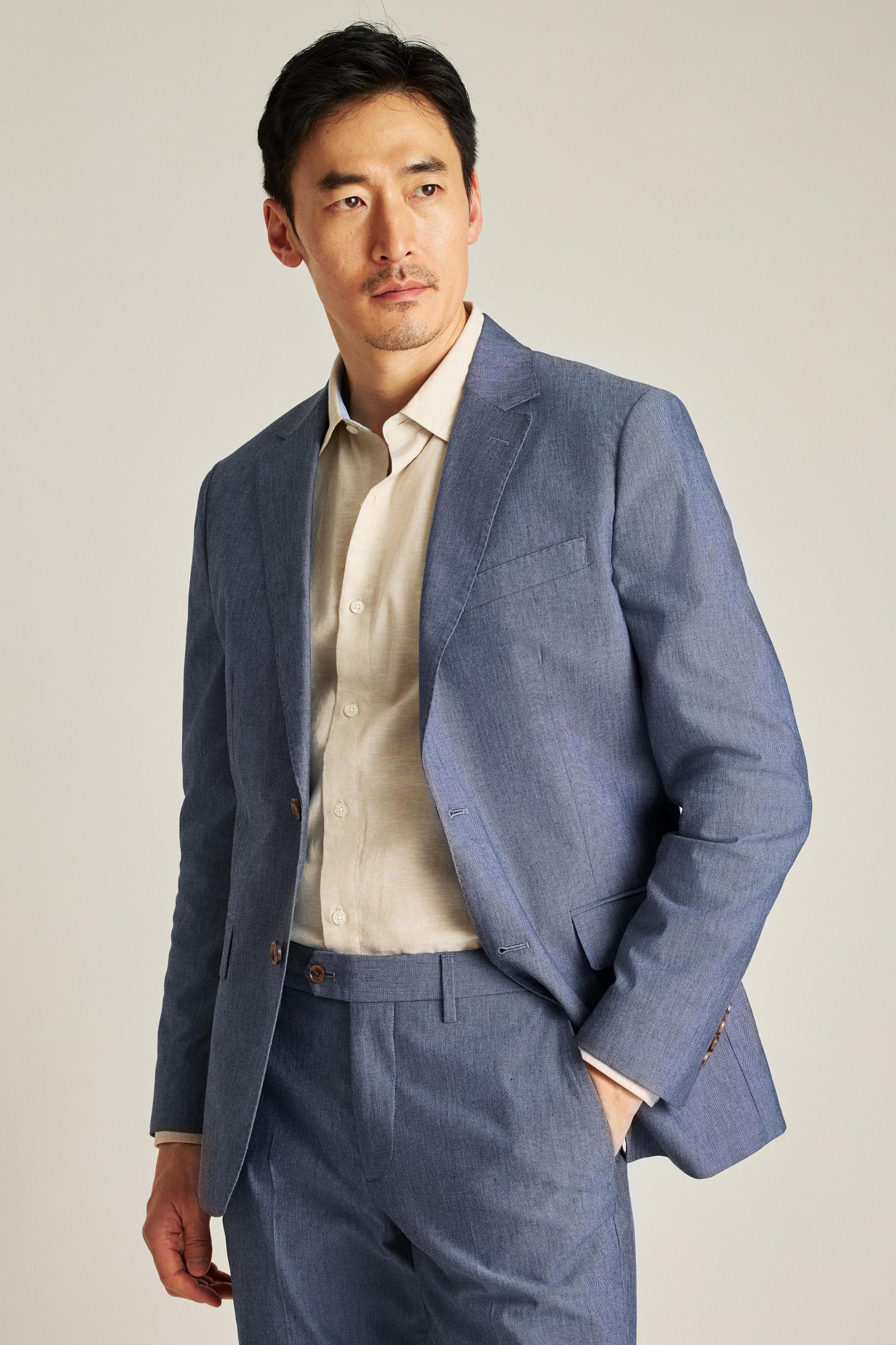 Portuguese Stretch Chambray Suit Jacket Product Image