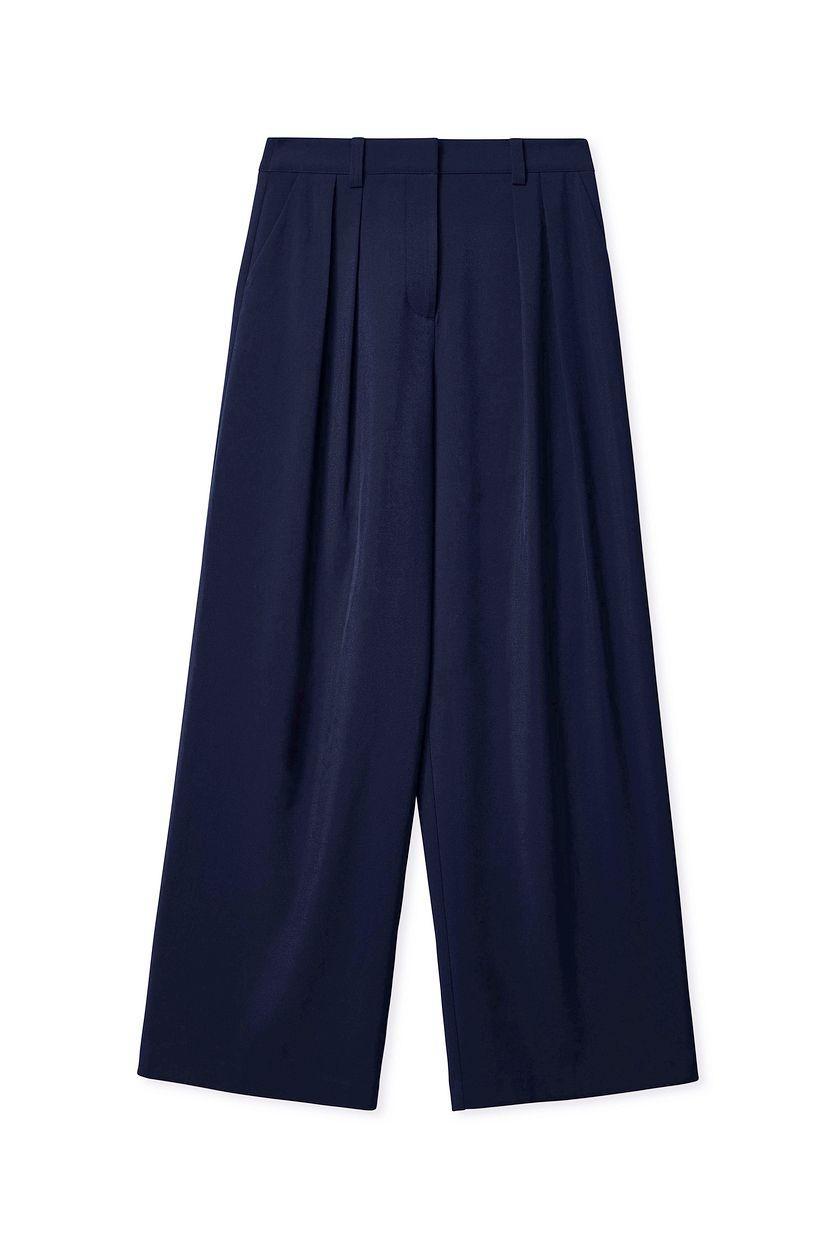 Wide Leg High Waist Suit Pants Product Image