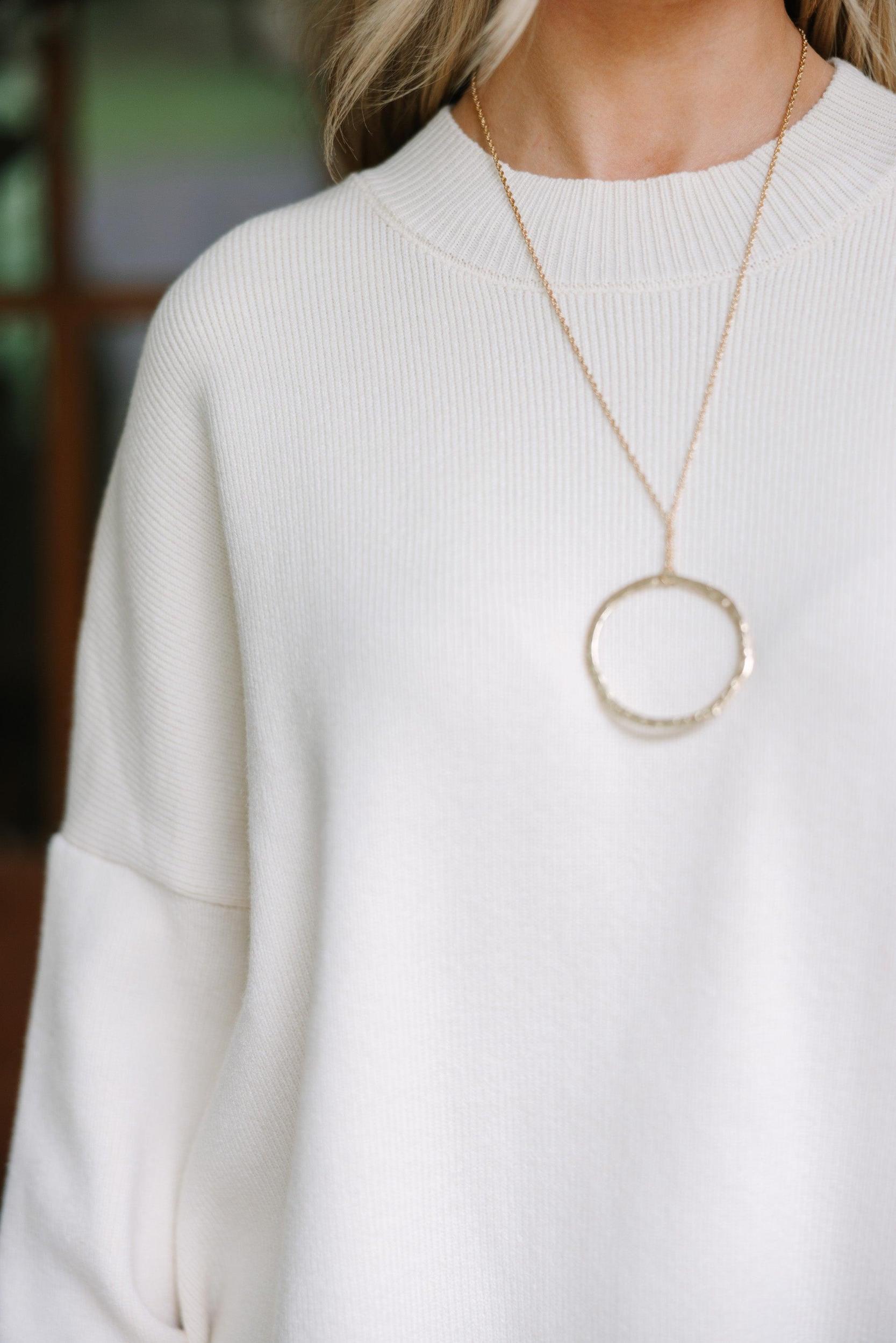 Perfectly You Cream White Mock Neck Sweater Female Product Image