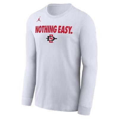 Mens Nike White San Diego State Aztecs 2025 On-Court Bench Long Sleeve T-Shirt Product Image