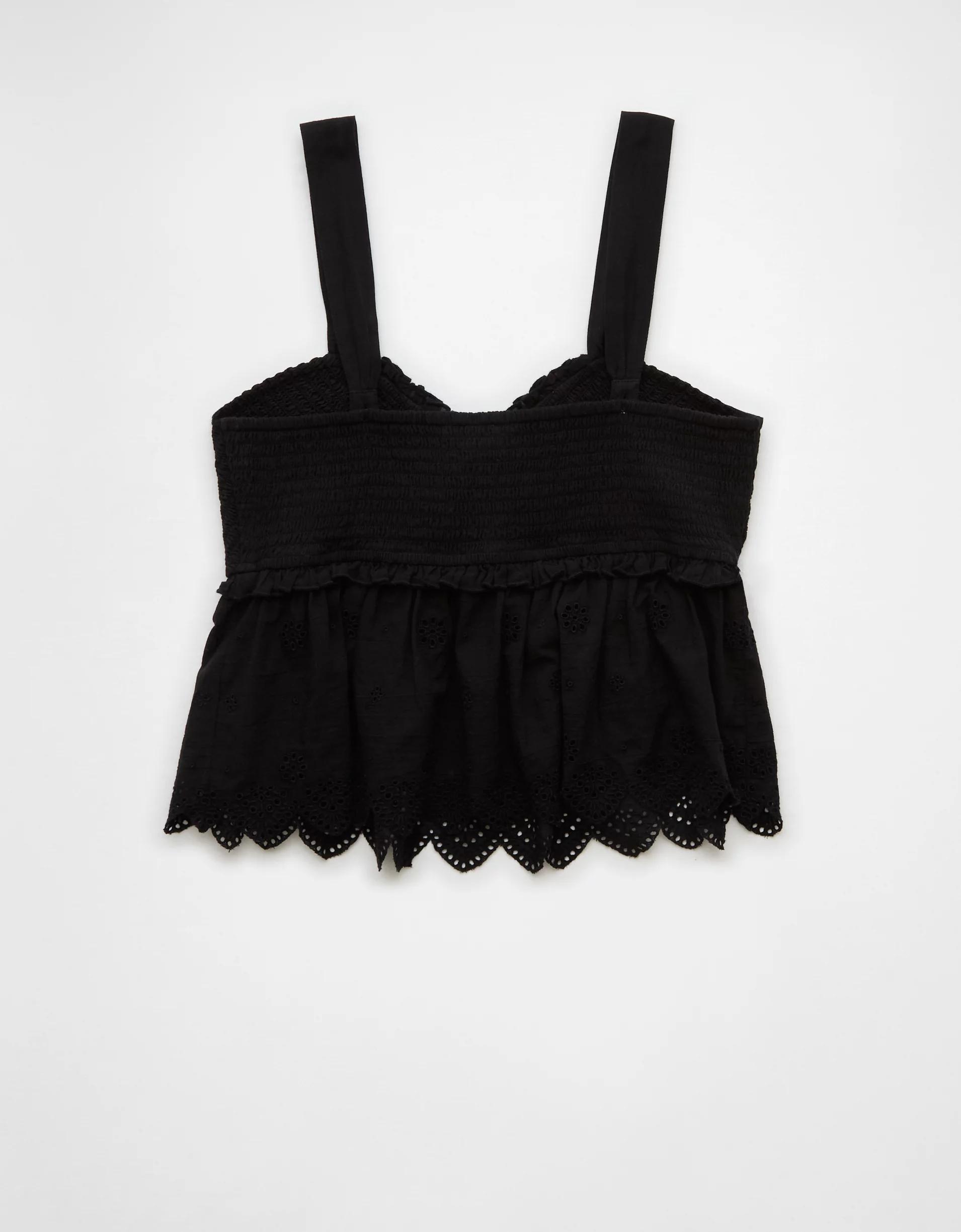 AE Smocked Babydoll Shirt Product Image