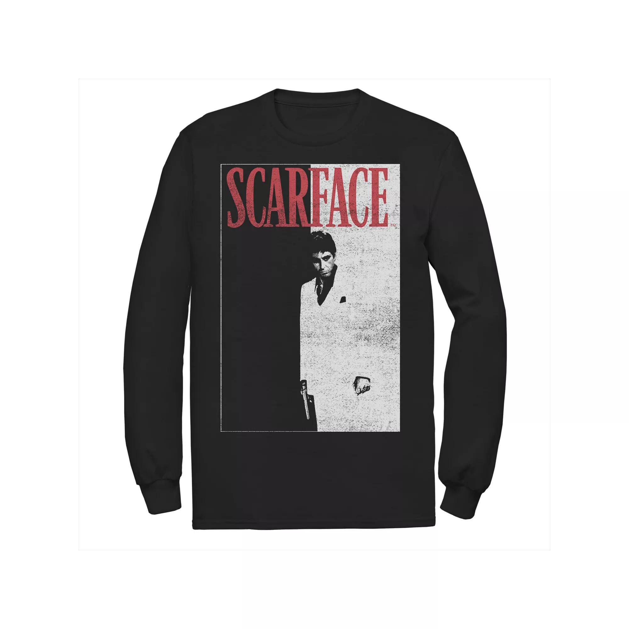 Men's Scarface Distressed Movie Poster Photo Tee, Size: Medium, Black Product Image