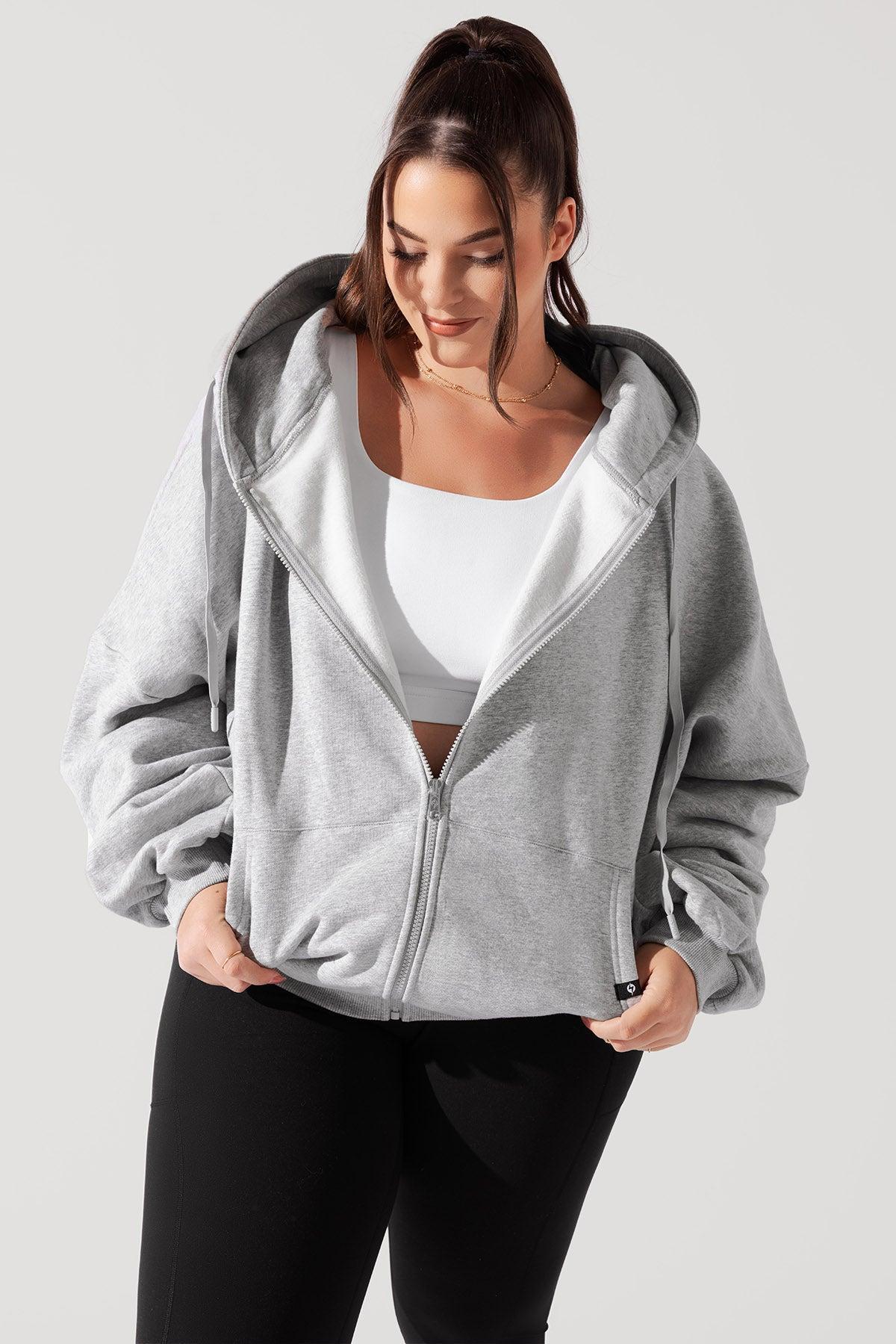 Zip Cloud Hoodie - White Product Image