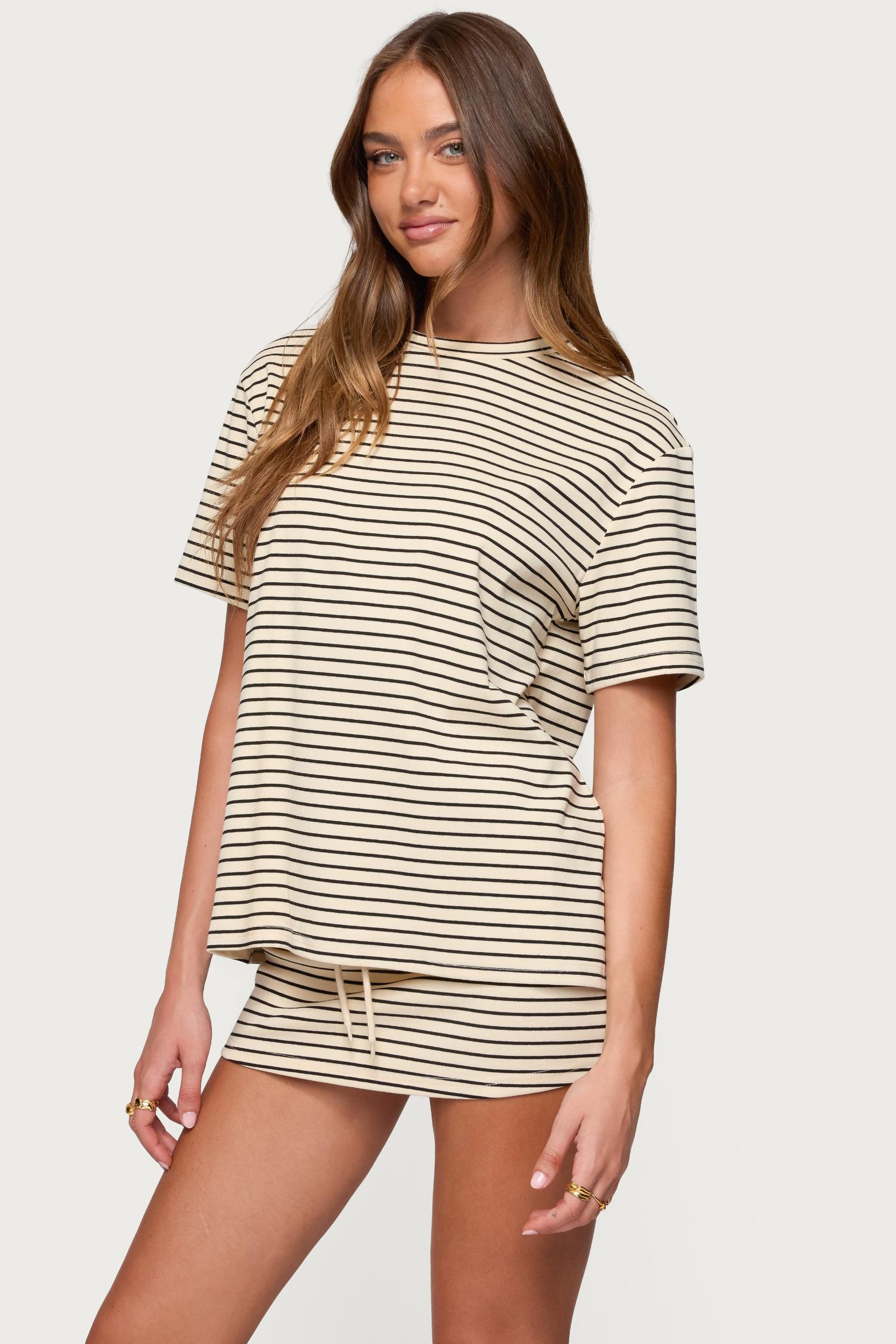 Brena Striped Mini Skort Product Image